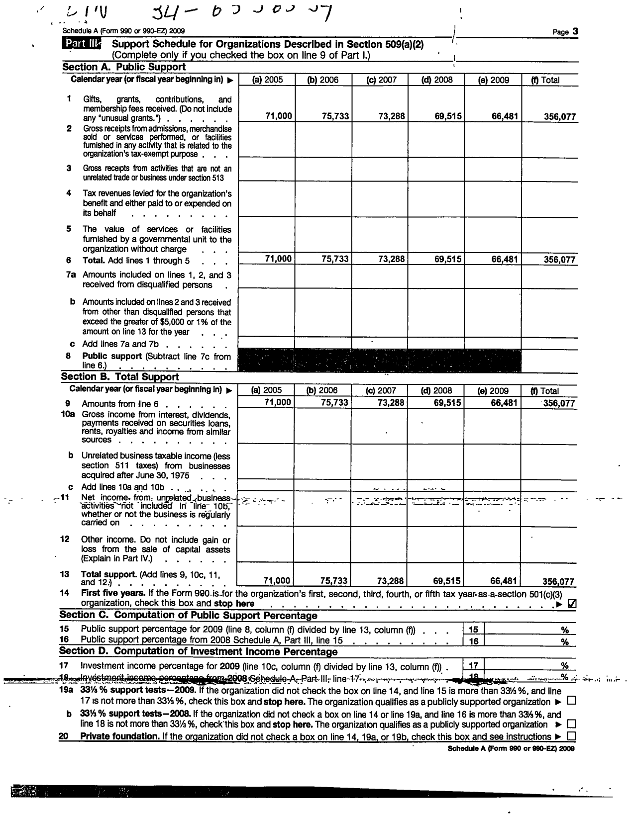 Image of first page of 2009 Form 990ER for American Bowling Congress - 36432 Lake Geauga Counties Ba