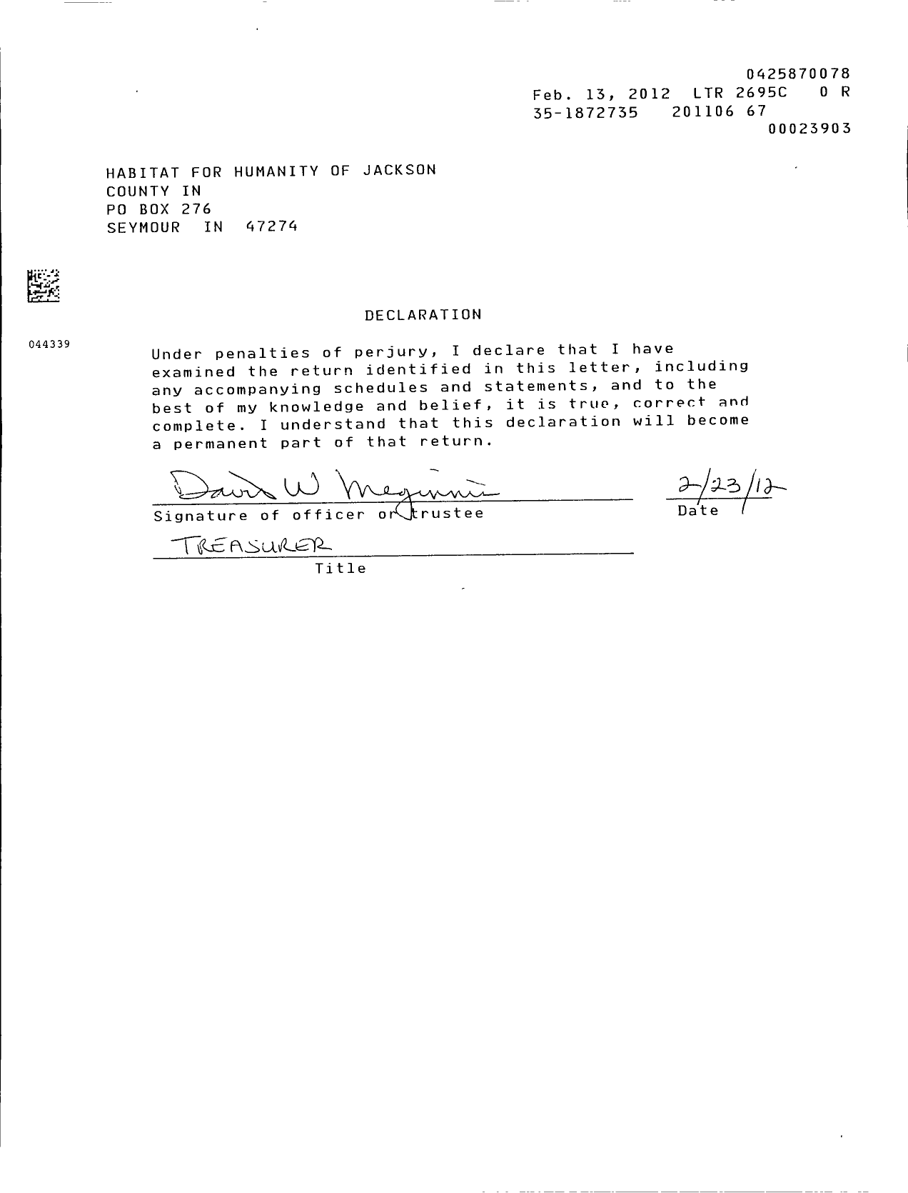Image of first page of 2010 Form 990ER for Habitat for Humanity International