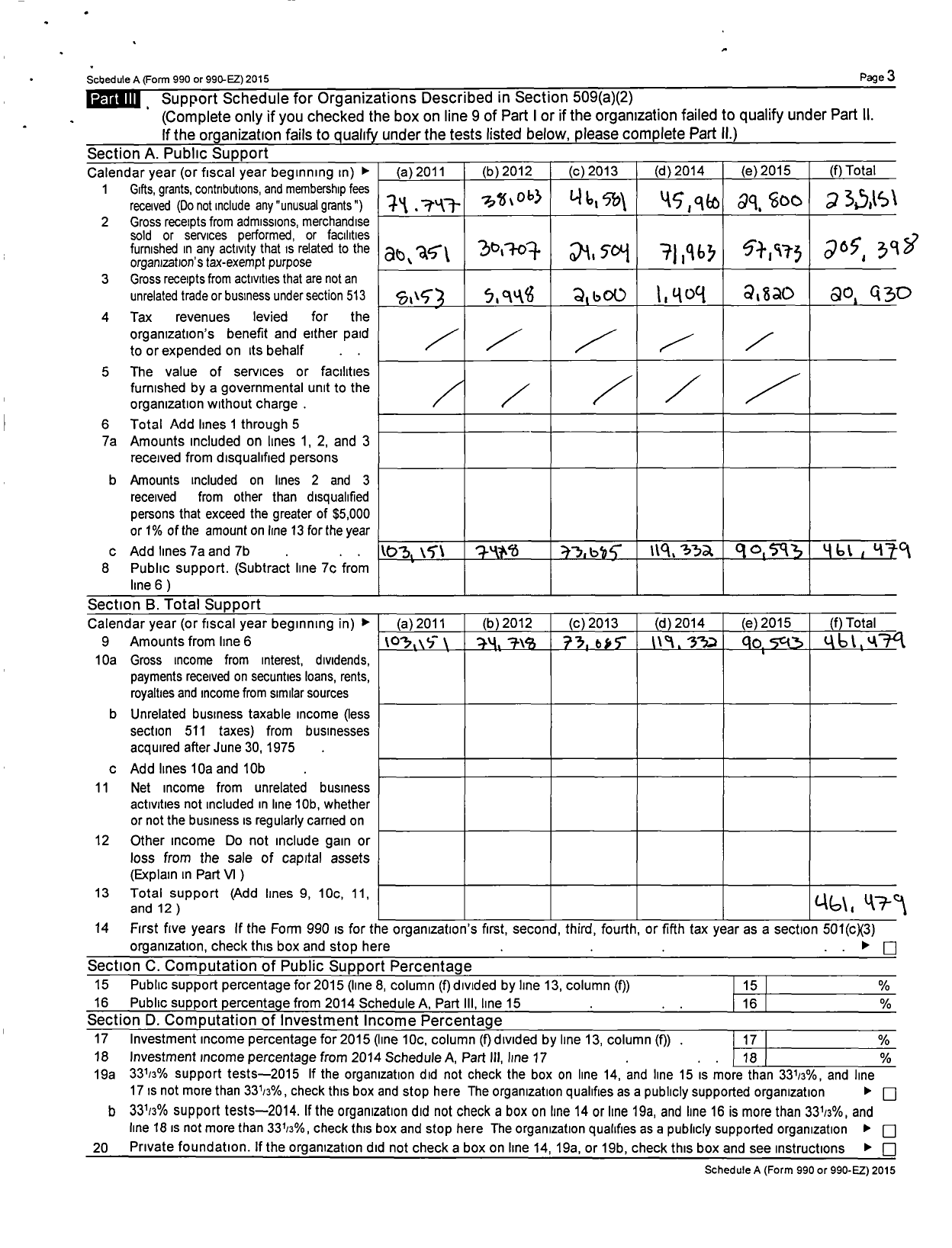 Image of first page of 2015 Form 990ER for Illinois Labor History Society