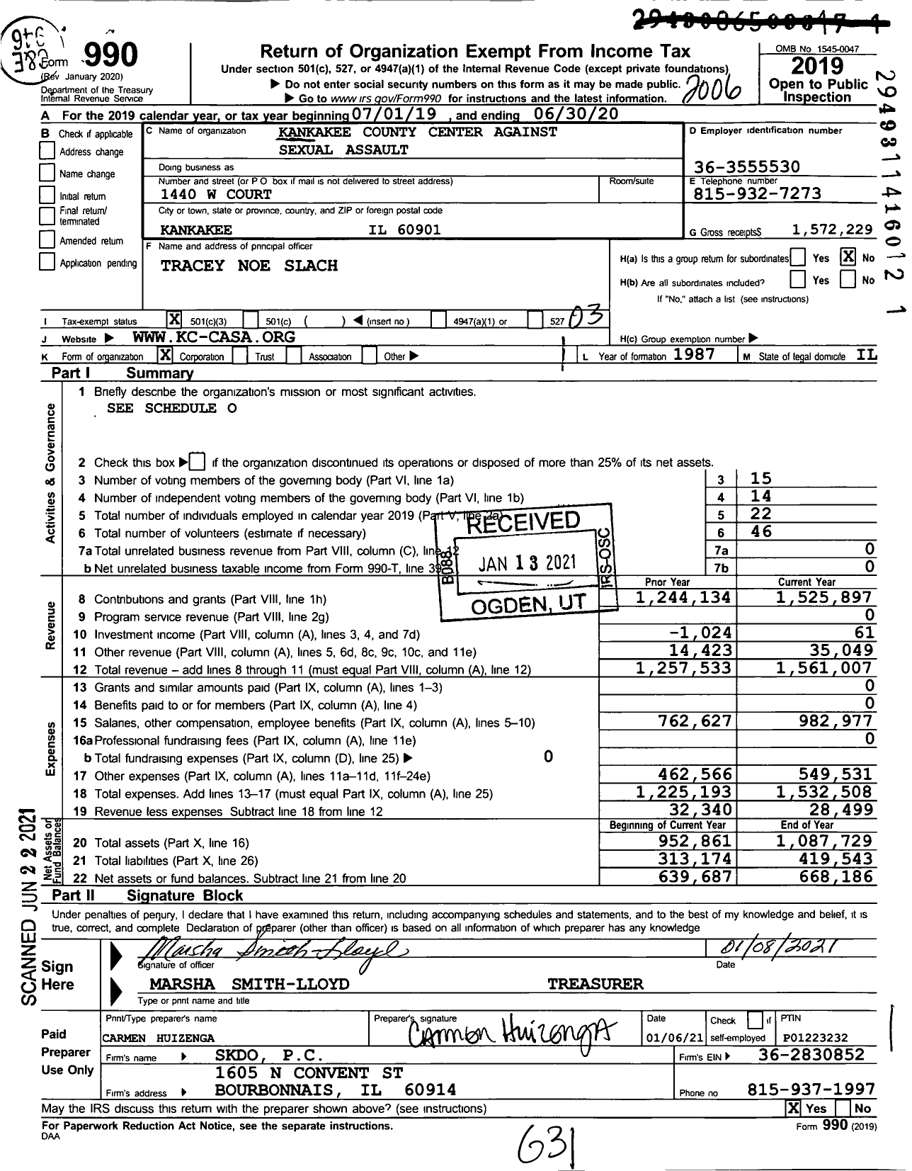 Image of first page of 2019 Form 990 for Clove Alliance