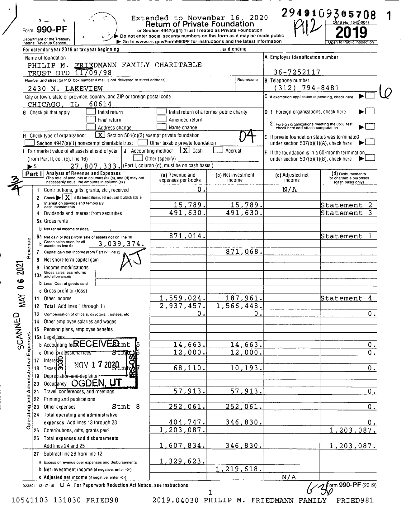 Image of first page of 2019 Form 990PF for Relationship Science