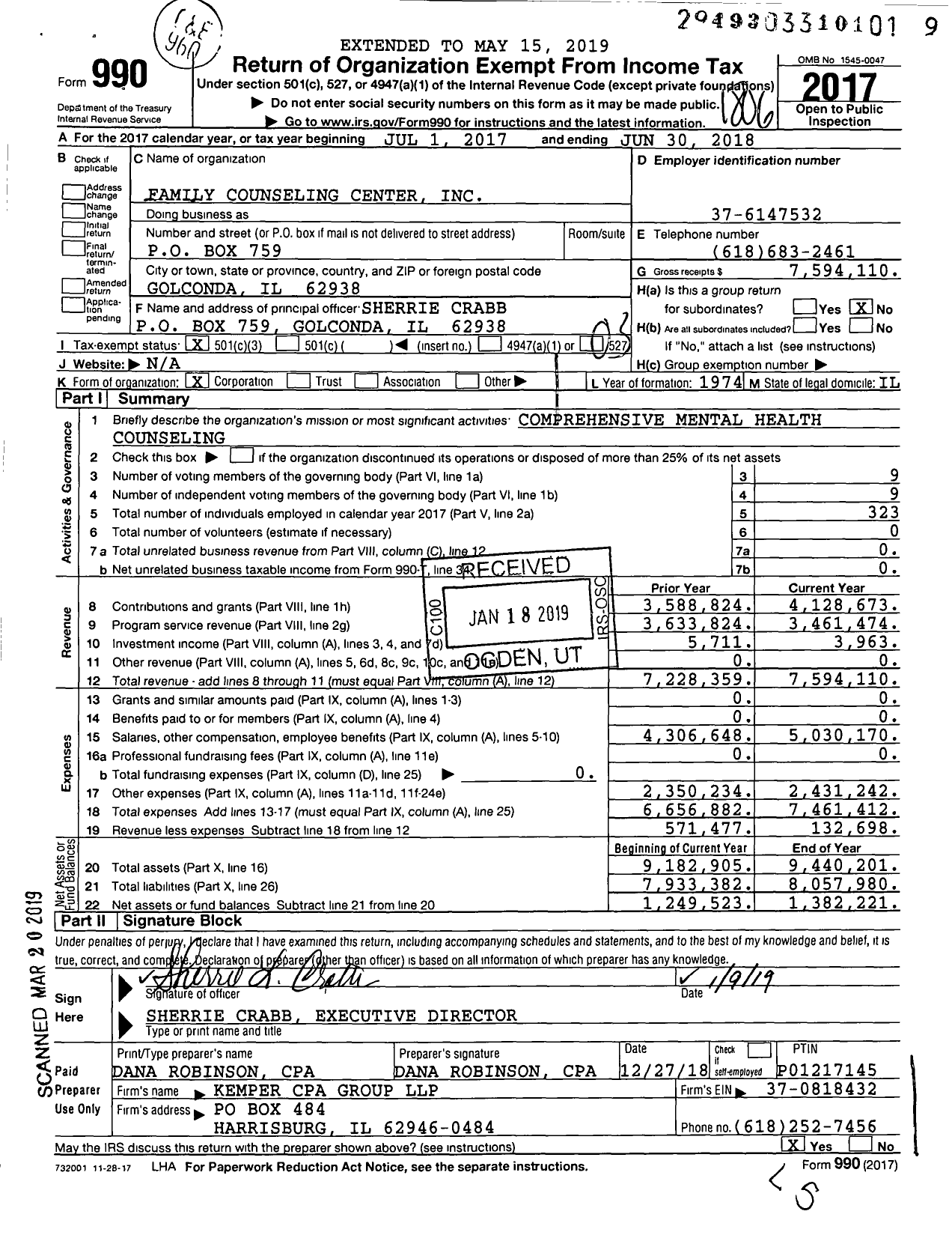 Image of first page of 2017 Form 990 for Arrowleaf (FCC)