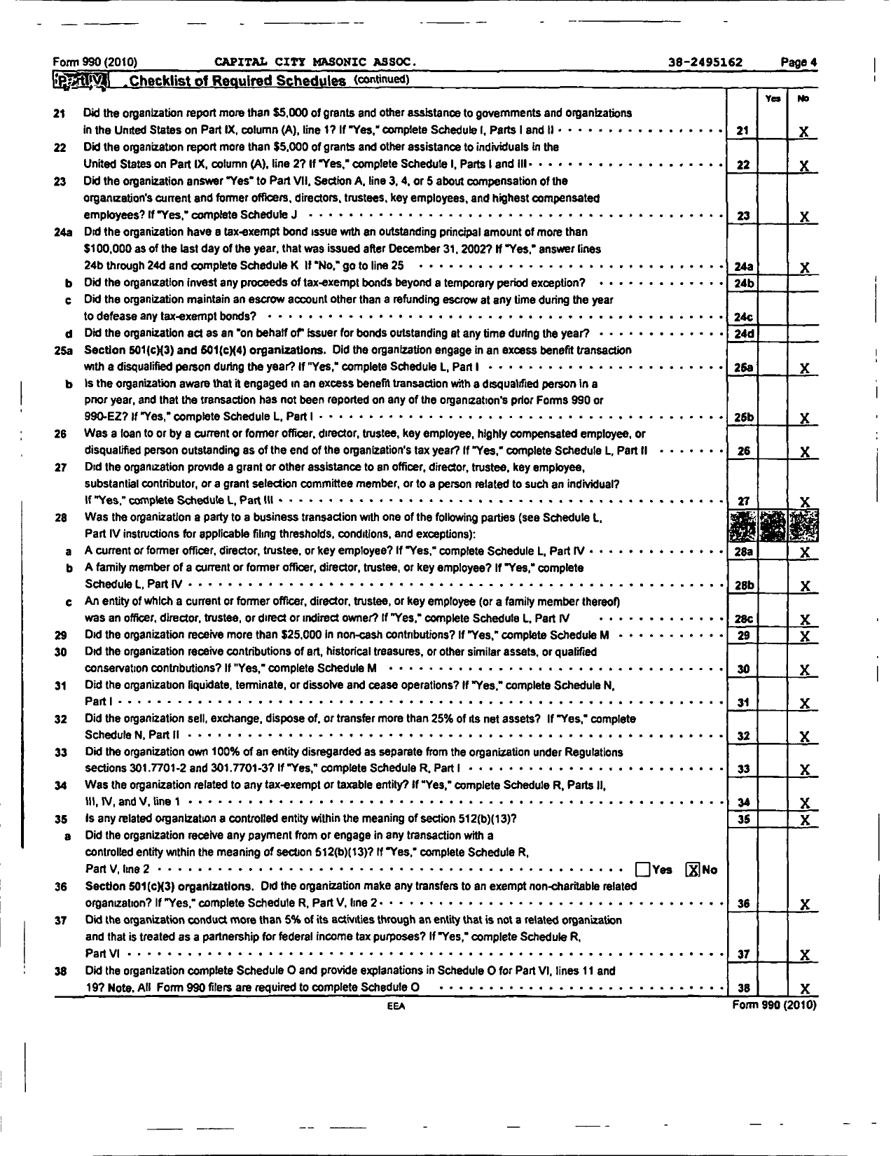 Image of first page of 2010 Form 990OR for Accepted Masons of Michigan