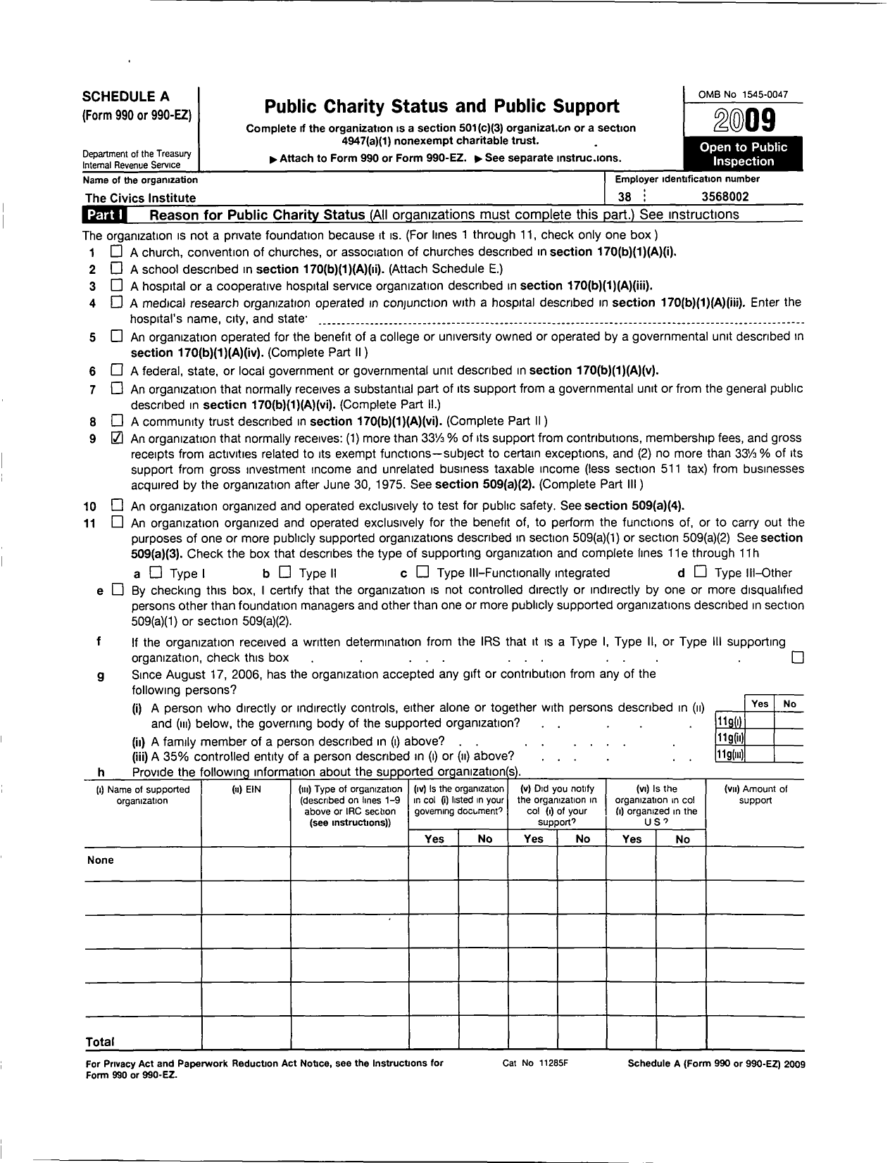 Image of first page of 2009 Form 990ER for Inglobal