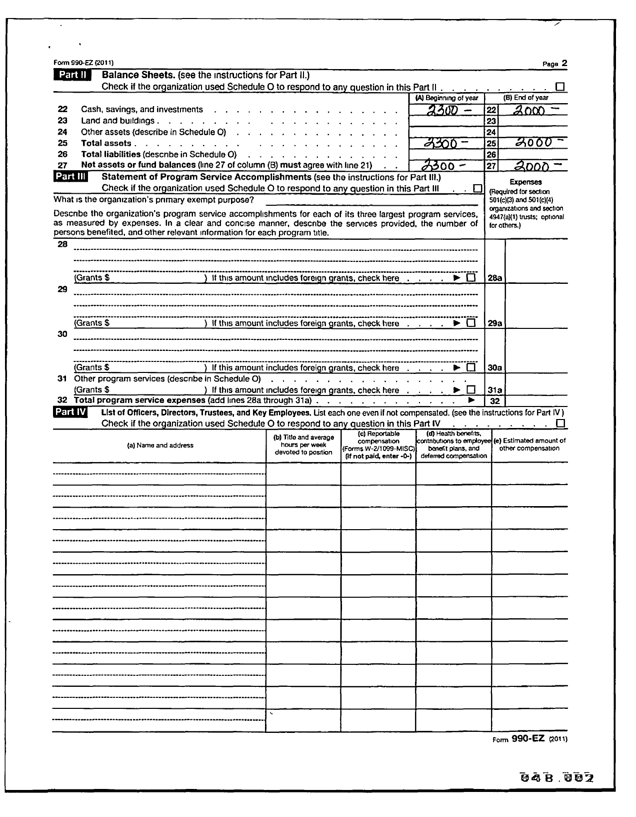 Image of first page of 2010 Form 990ER for Rock County Snowblowers Snowmobile CLB Snowblowers Snowmobile Club