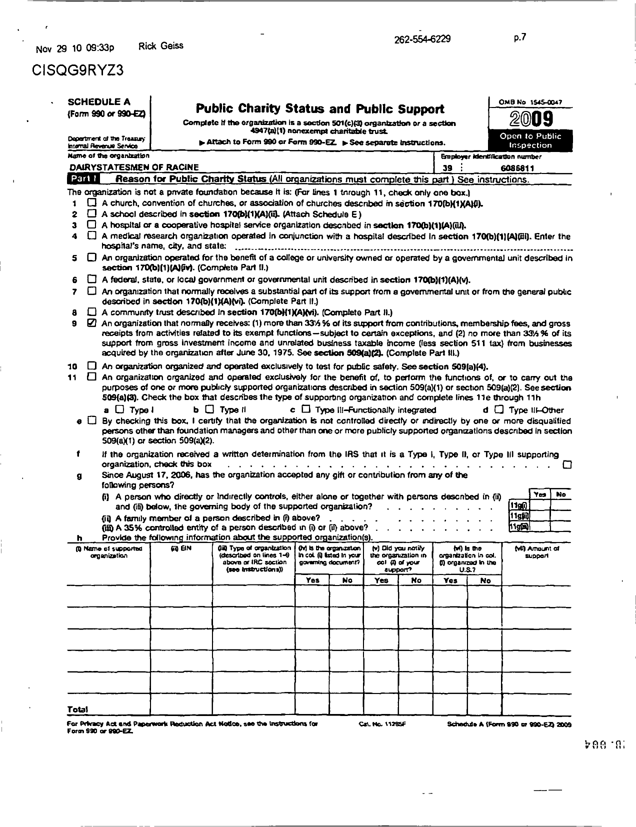 Image of first page of 2009 Form 990ER for Barbershop Harmony Society - H044 Racine