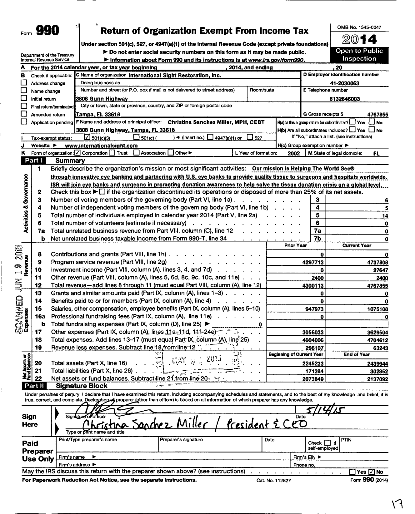 Image of first page of 2014 Form 990 for Resource Council