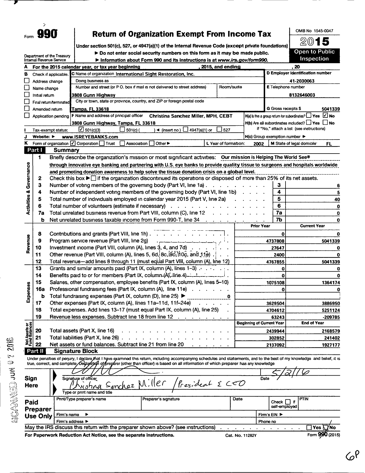 Image of first page of 2015 Form 990 for Resource Council