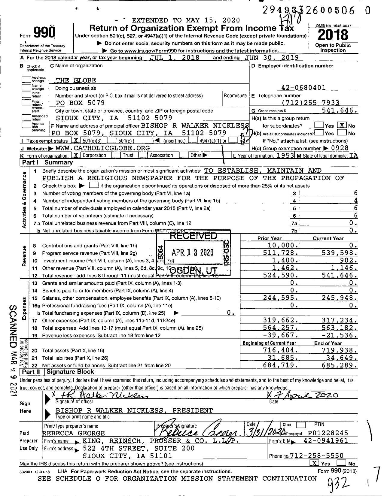 Image of first page of 2018 Form 990 for Lumen Media