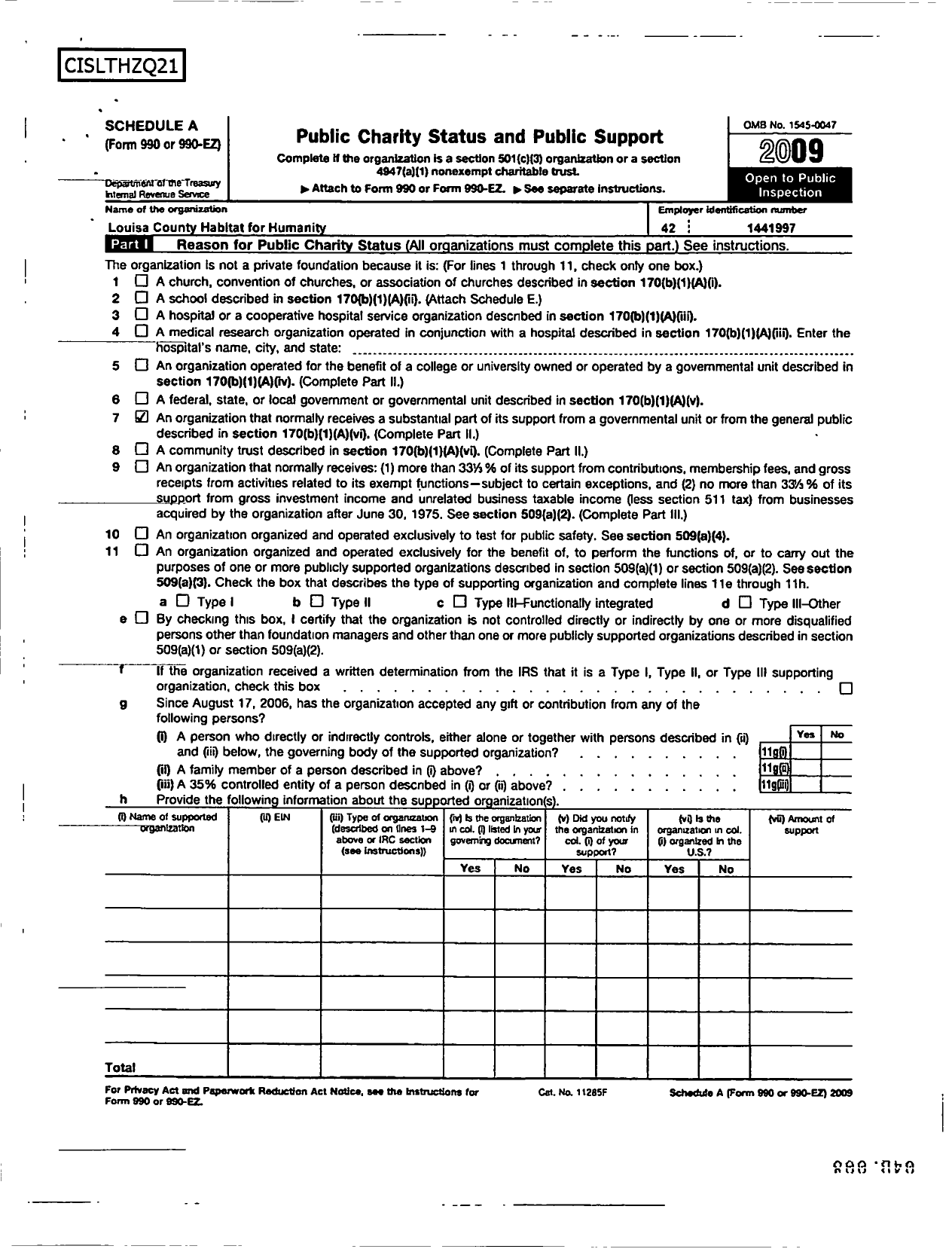 Image of first page of 2008 Form 990ER for Habitat for Humanity International