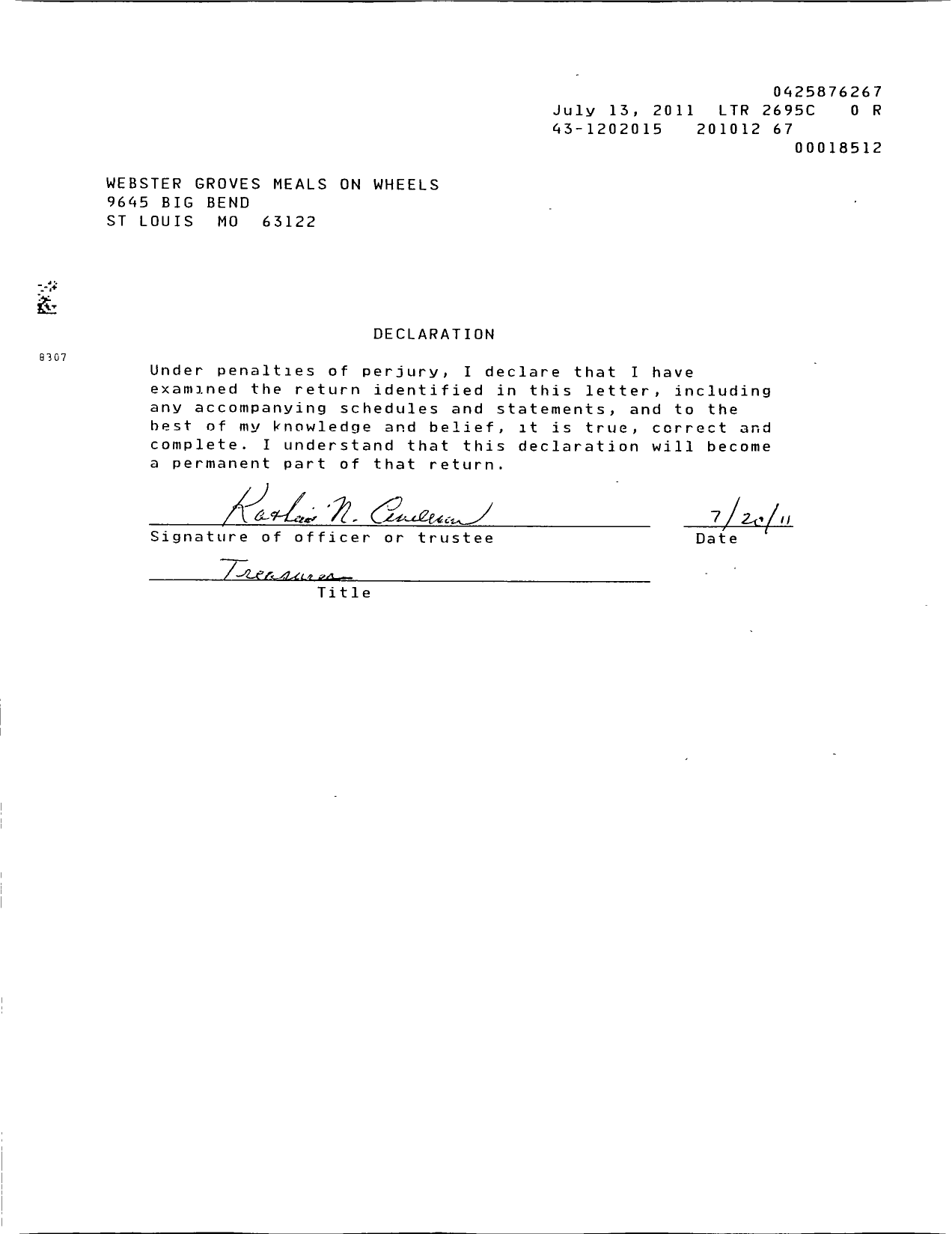 Image of first page of 2010 Form 990ER for Webster Groves Meals on Wheels