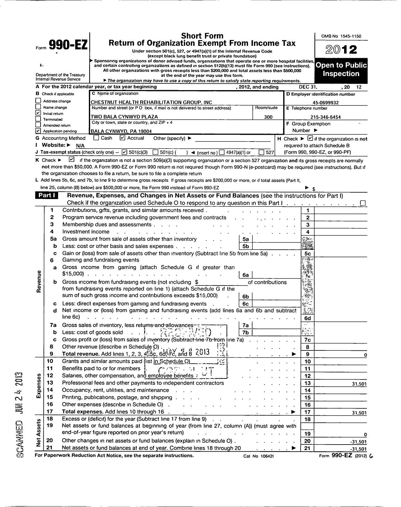 Image of first page of 2012 Form 990EZ for Benevity