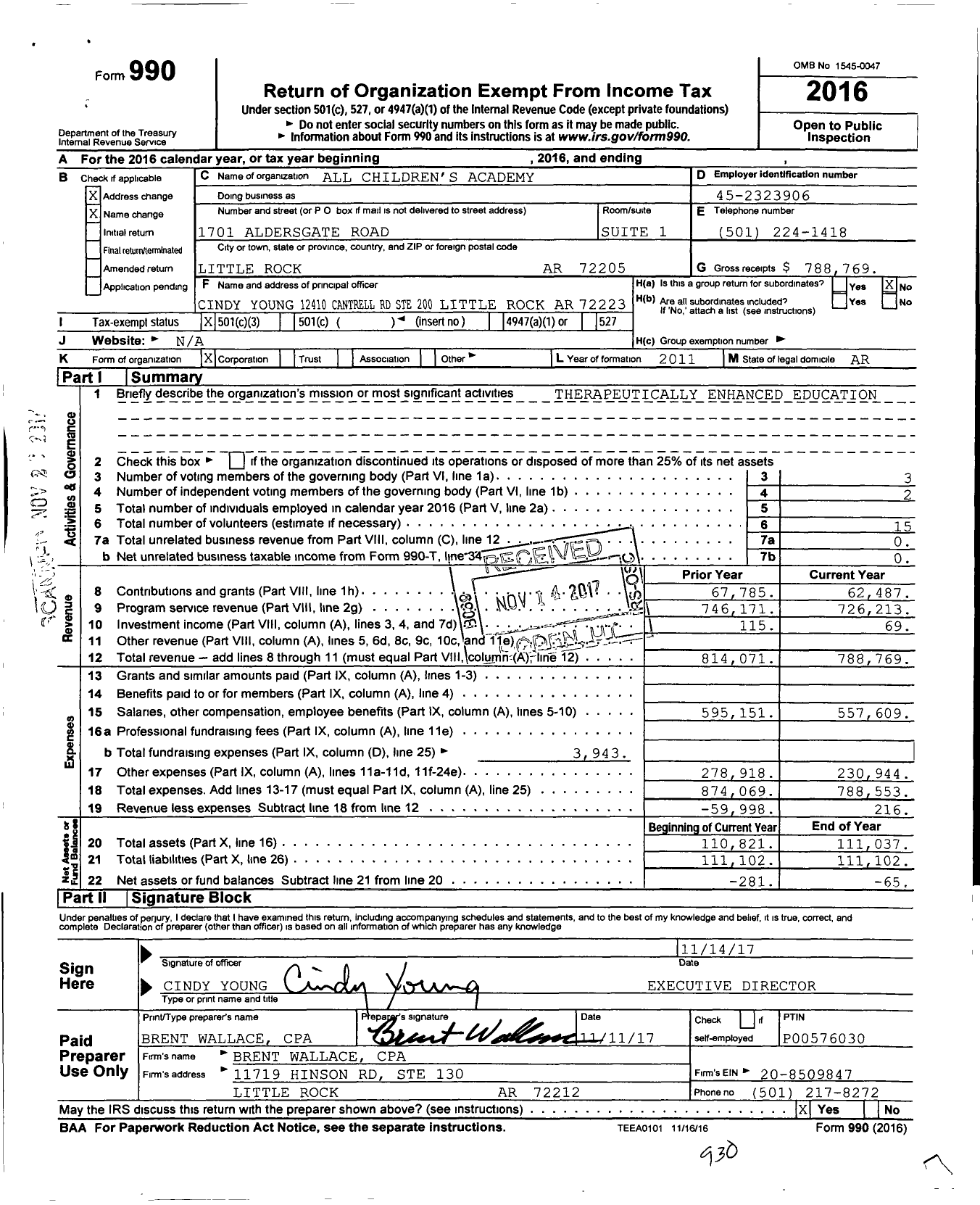 Image of first page of 2016 Form 990 for Anchored619 In Allegiance