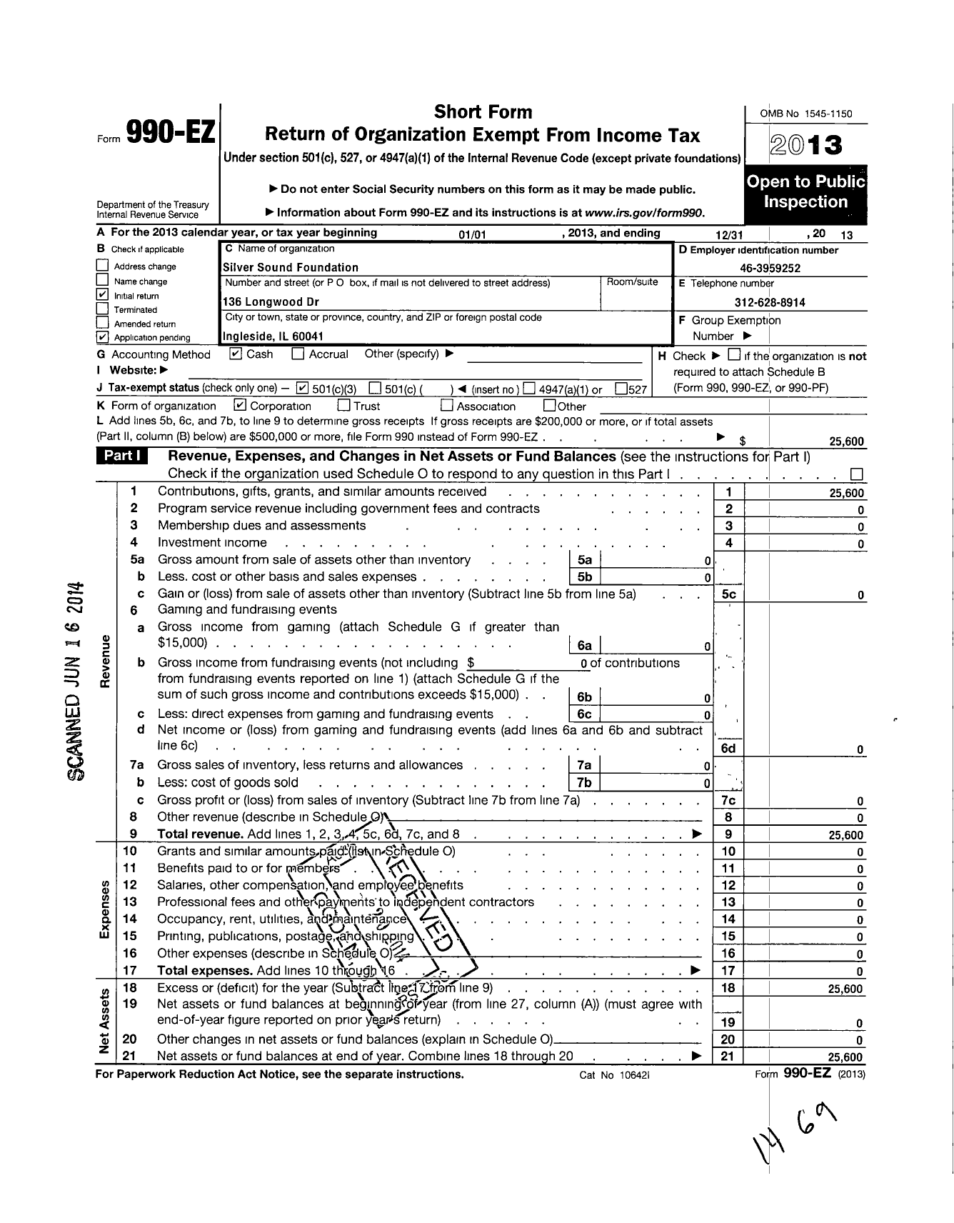 Image of first page of 2013 Form 990EZ for Bluegrass Ambassadors