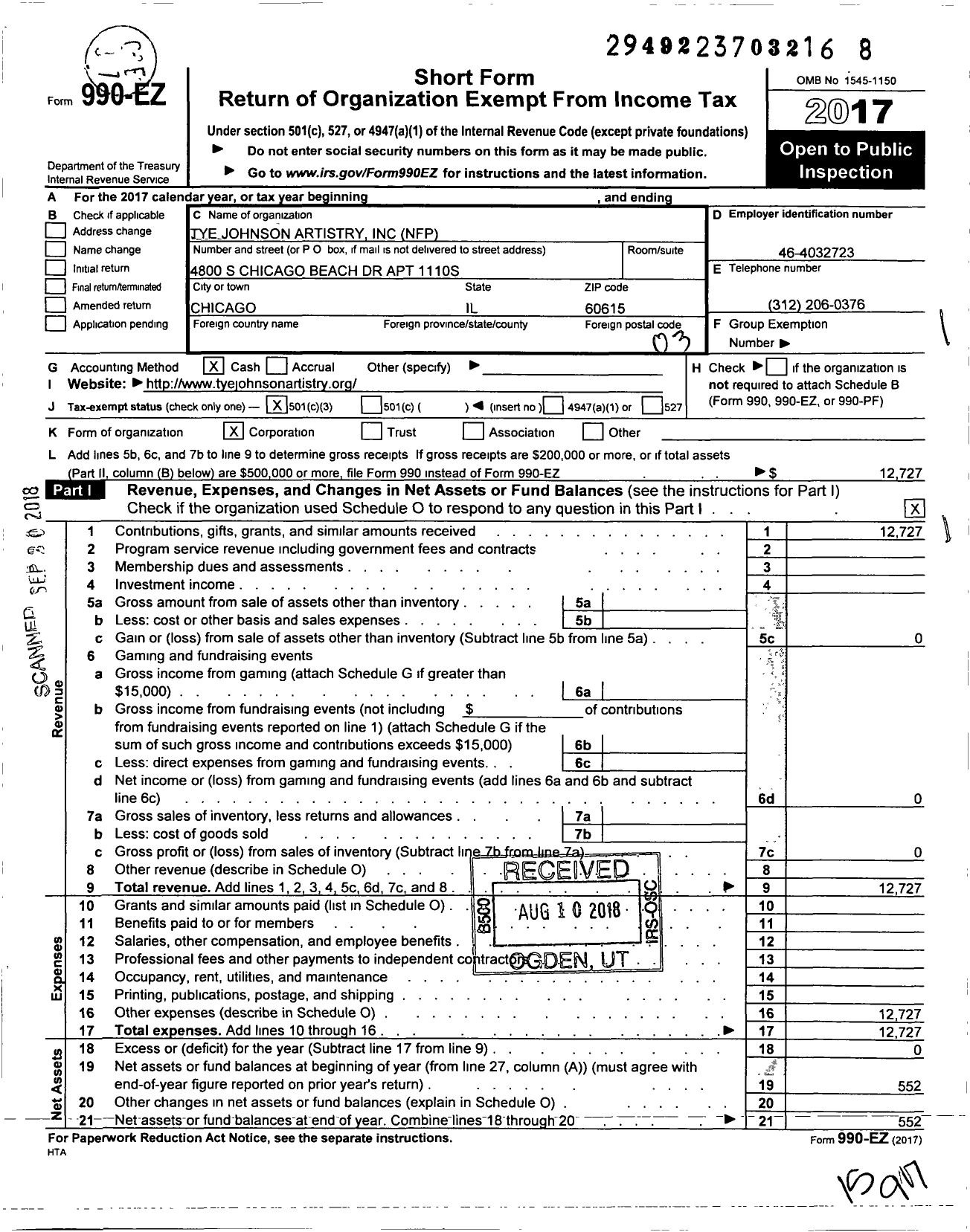 Image of first page of 2017 Form 990EZ for More Heart Foundation Incorporated