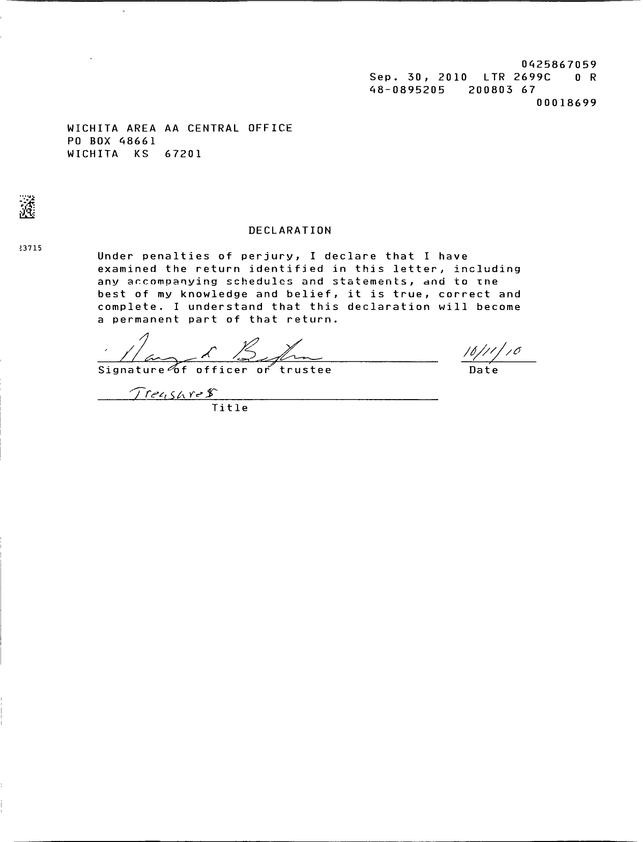 Image of first page of 2007 Form 990ER for Wichita Area Aa Central Office