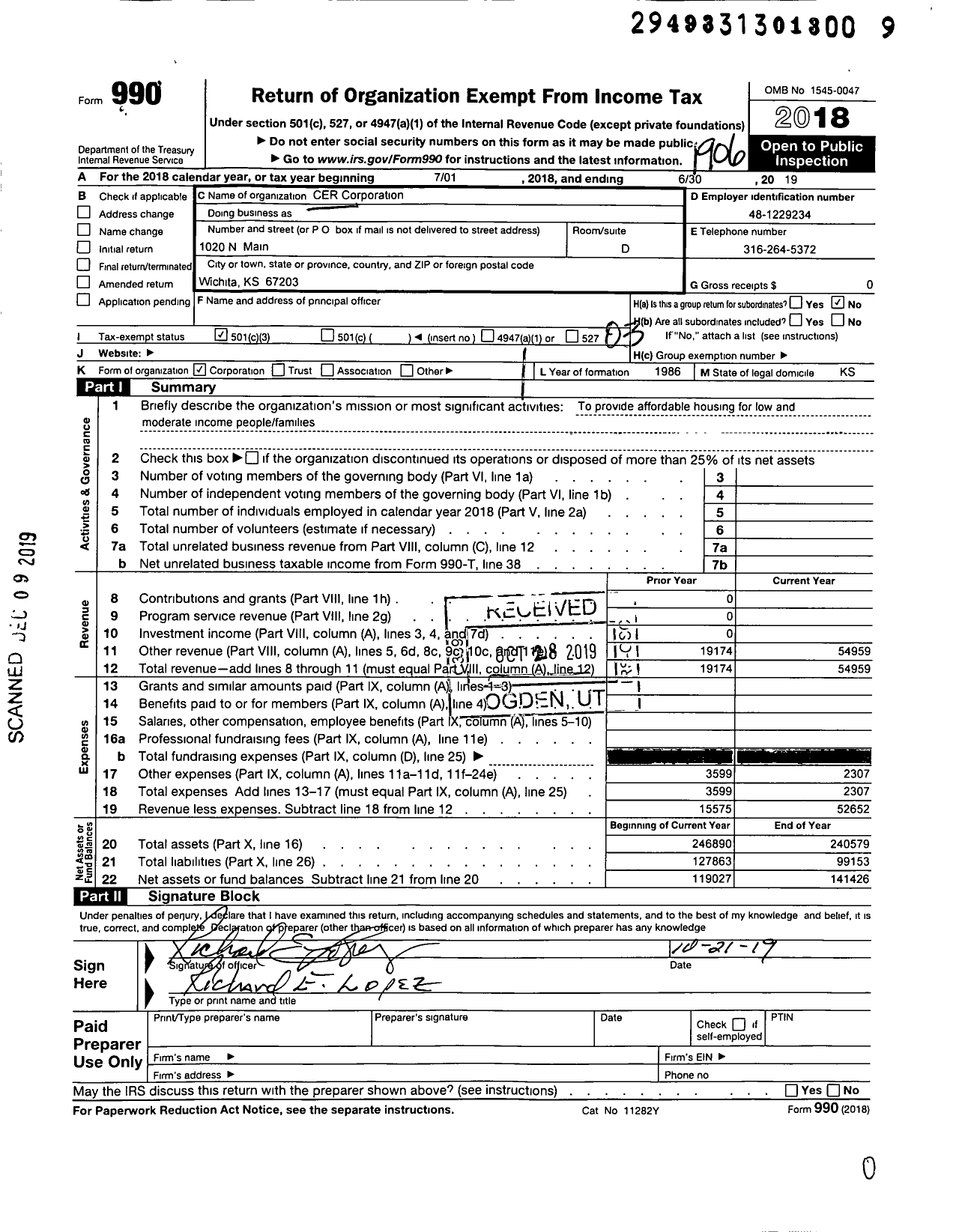 Image of first page of 2018 Form 990 for Ser-Jobs for Progress Incima