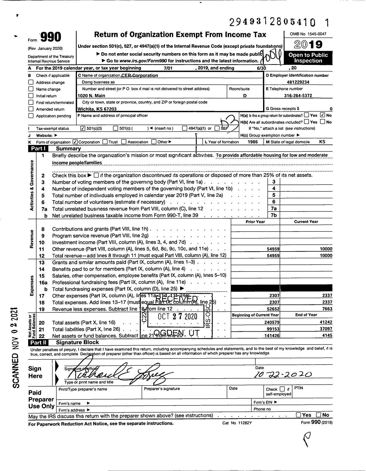 Image of first page of 2019 Form 990 for Ser-Jobs for Progress Incima