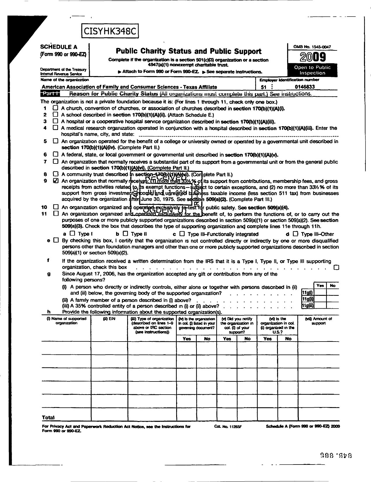 Image of first page of 2008 Form 990ER for American Association of Family and Consumer Sciences / Texas Aafcs