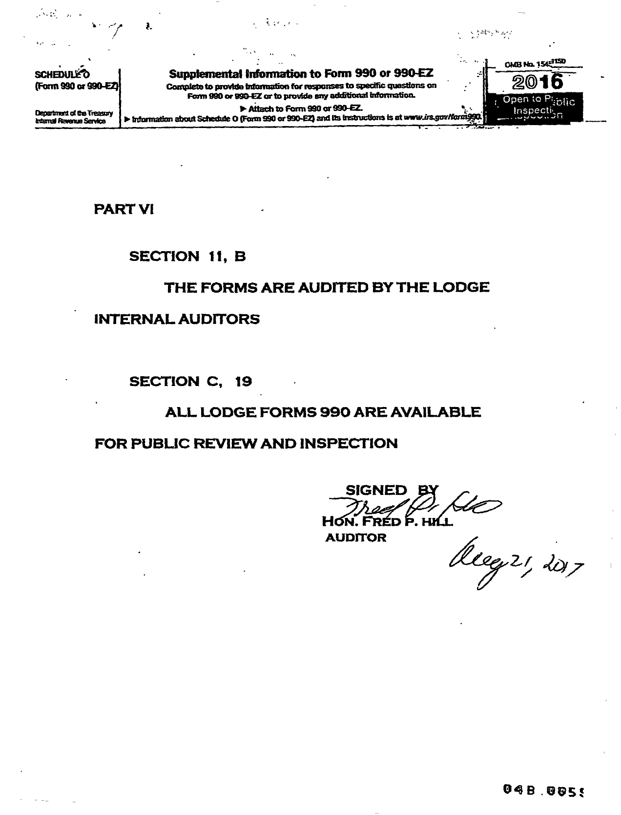 Image of first page of 2016 Form 990R for Improved Benevolent and Protective Order of Elks of the World Monumental Lodge 3