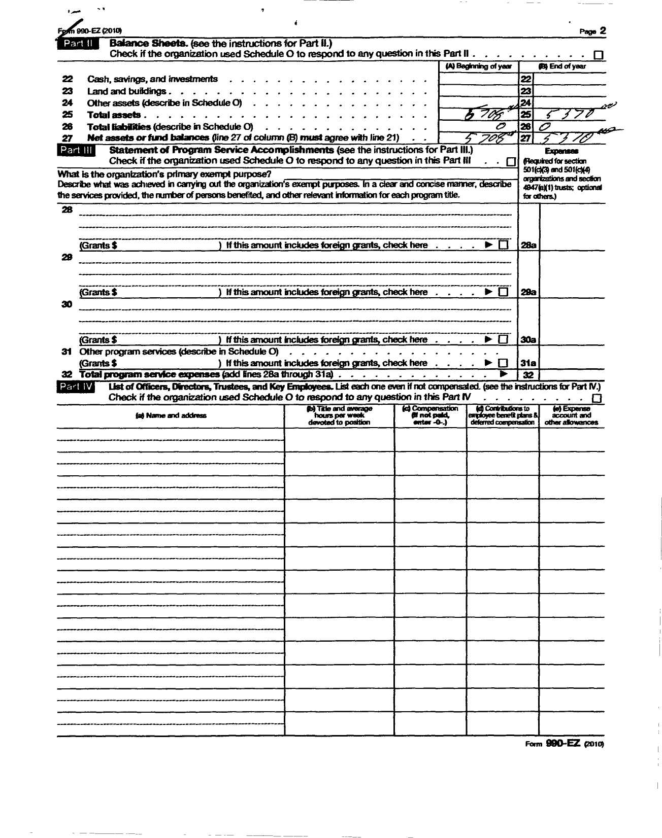 Image of first page of 2010 Form 990EOR for VFW Wi - 6903 Heisler-Mockler Post