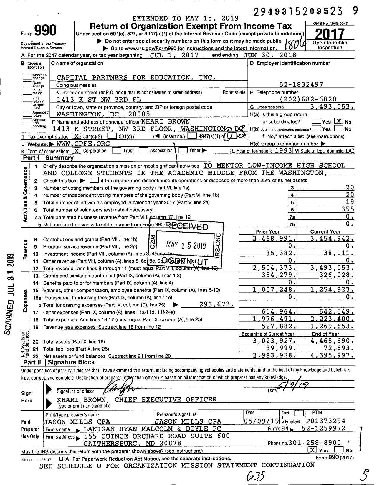Image of first page of 2017 Form 990 for Spark the Journey