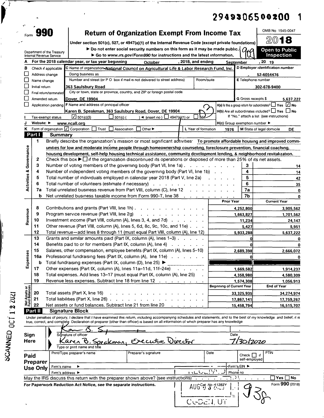 Image of first page of 2018 Form 990 for Neighborgood Partners