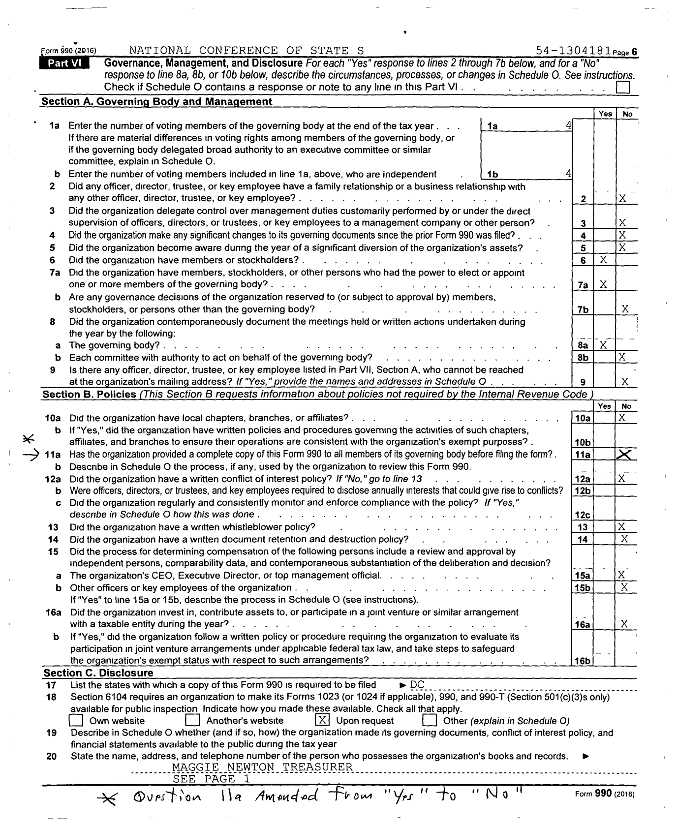 Image of first page of 2016 Form 990R for The Georgia State Society of