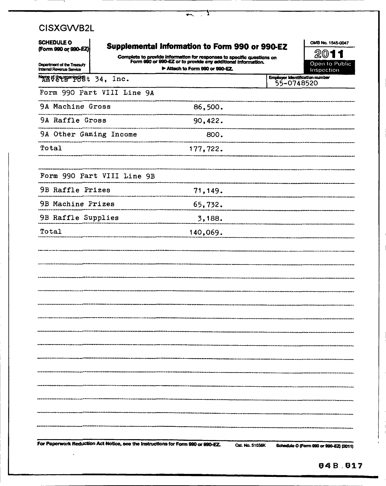 Image of first page of 2011 Form 990OR for Amvets - Amvets Post 34