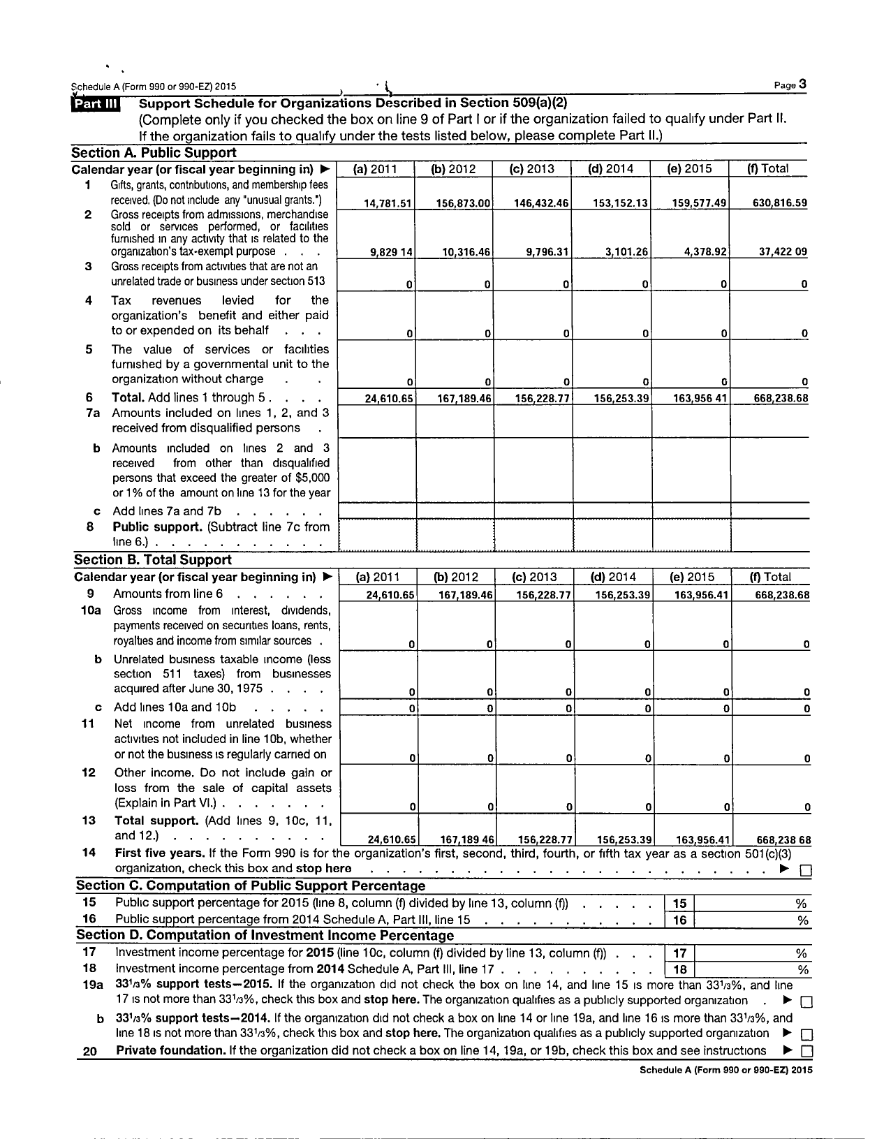 Image of first page of 2014 Form 990 for Templeton University