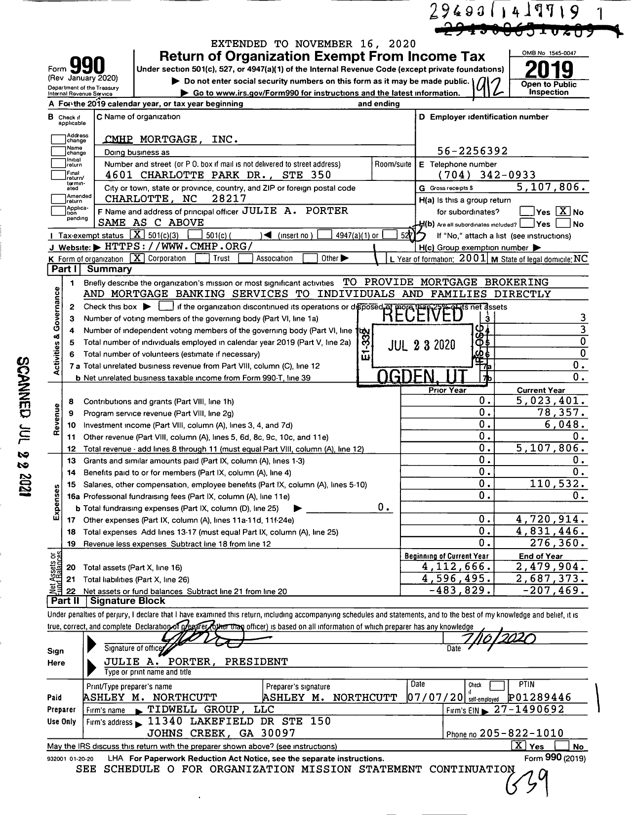 Image of first page of 2019 Form 990 for Dreamkey Partners Mortgage