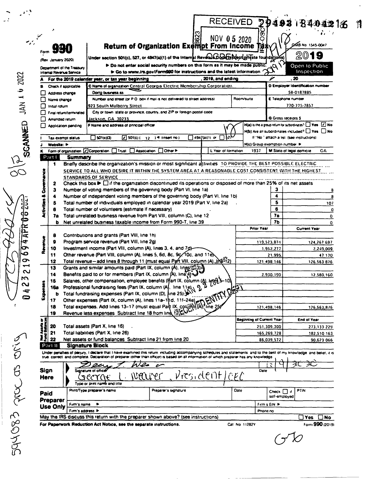 Image of first page of 2019 Form 990O for Attn Phyllis Redd