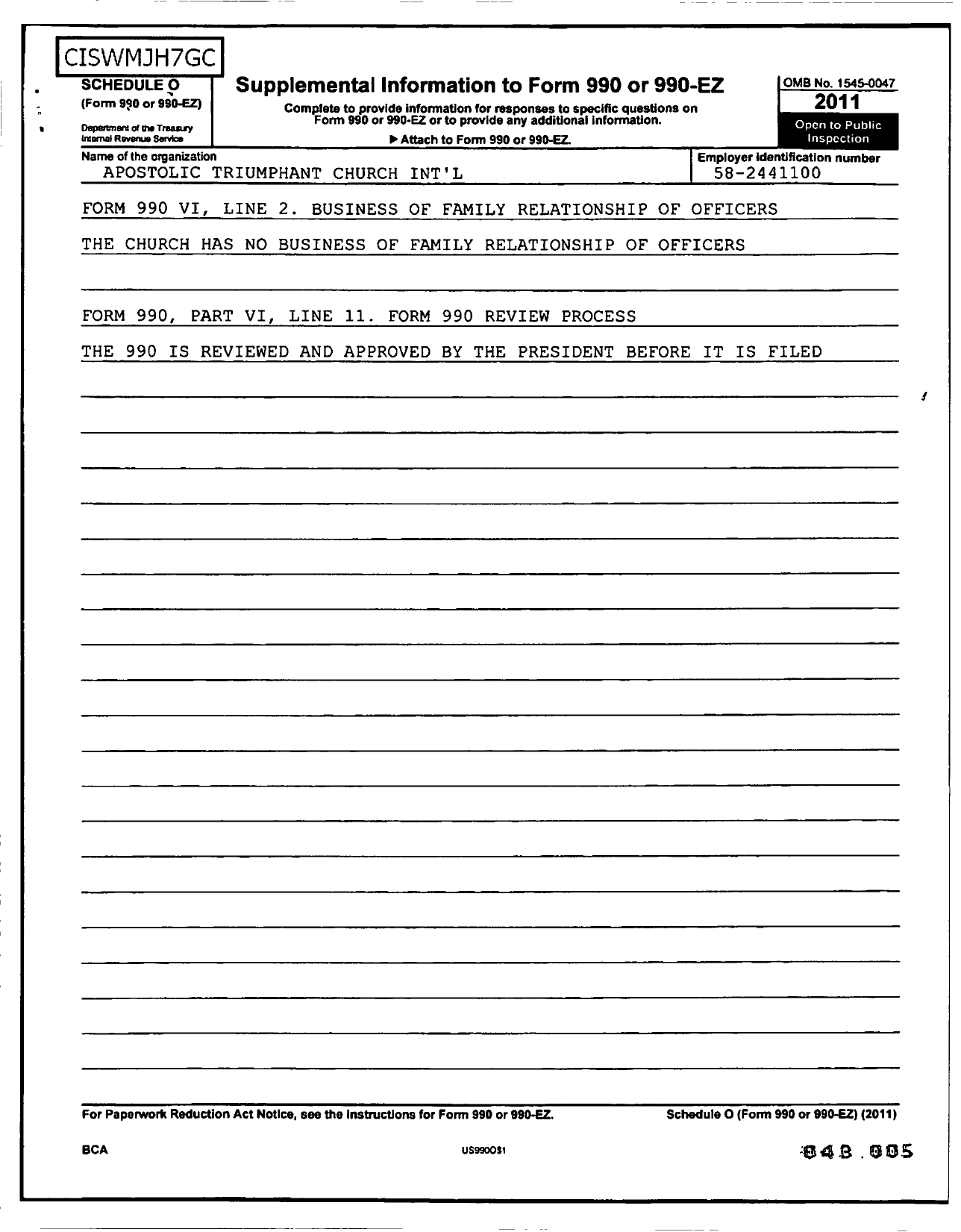 Image of first page of 2011 Form 990R for Apostolic Triumphant Church in