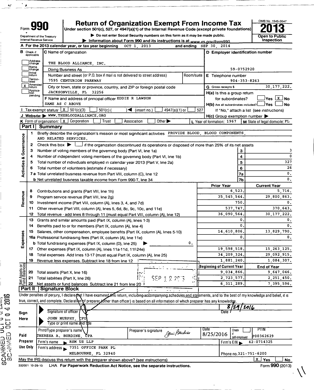 Image of first page of 2013 Form 990 for Jacksonville.com