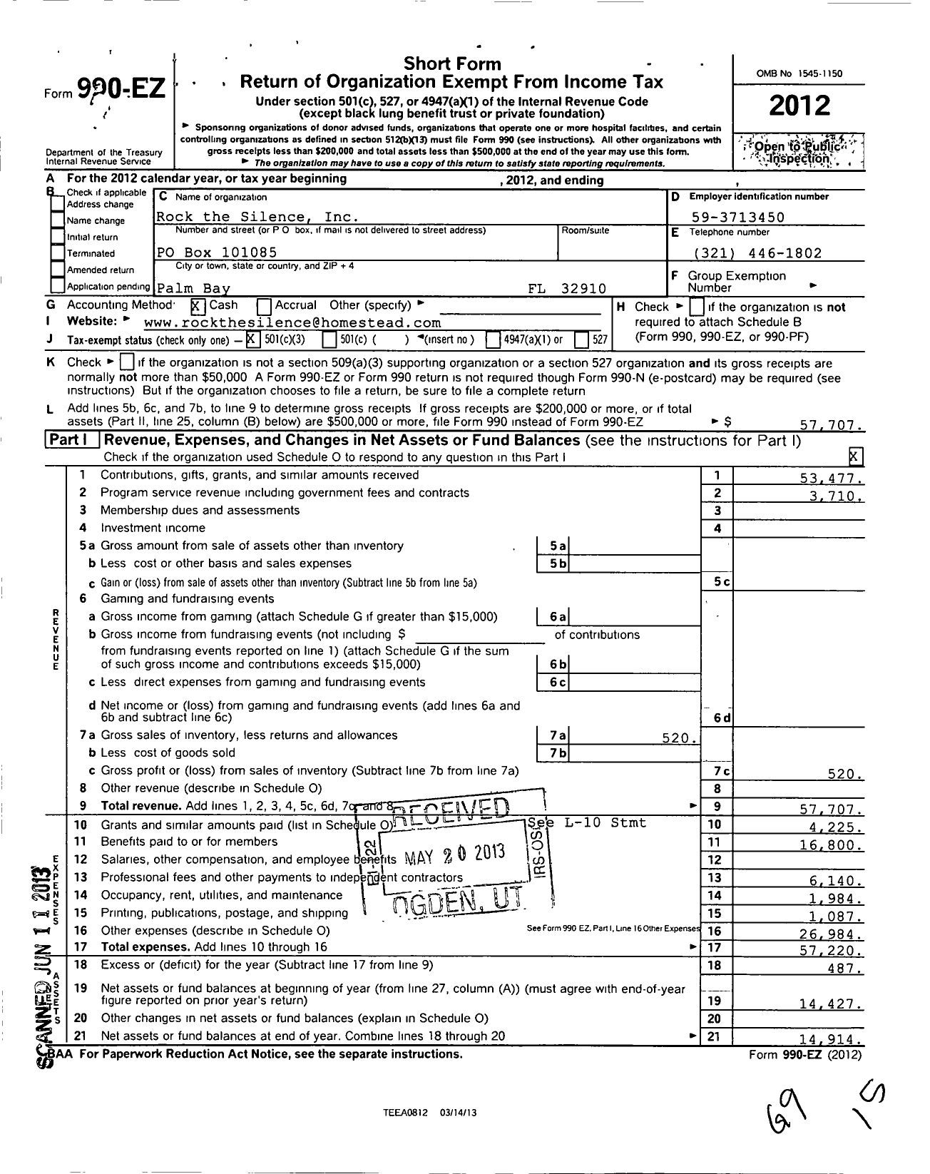 Image of first page of 2012 Form 990EZ for Greater Lady Lake Dog Park Association