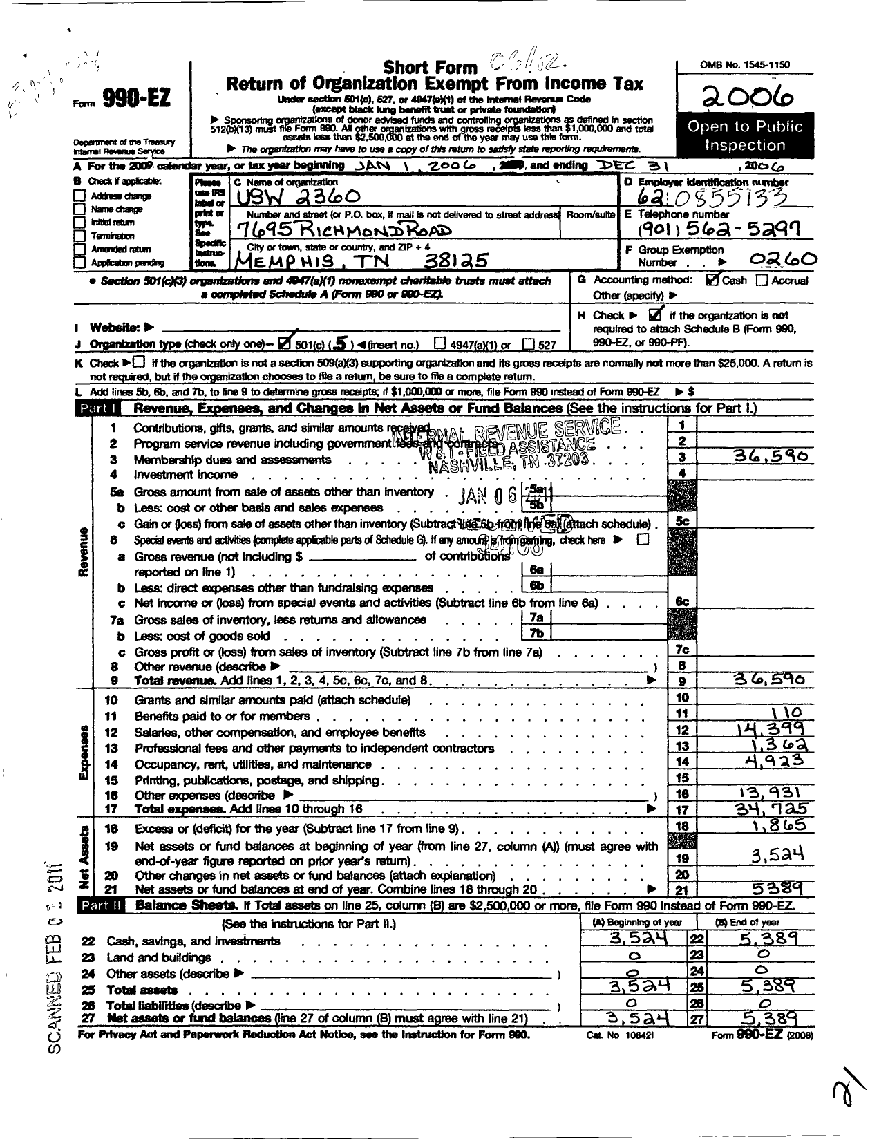 Image of first page of 2006 Form 990EO for United Steelworkers - Local 9-2360