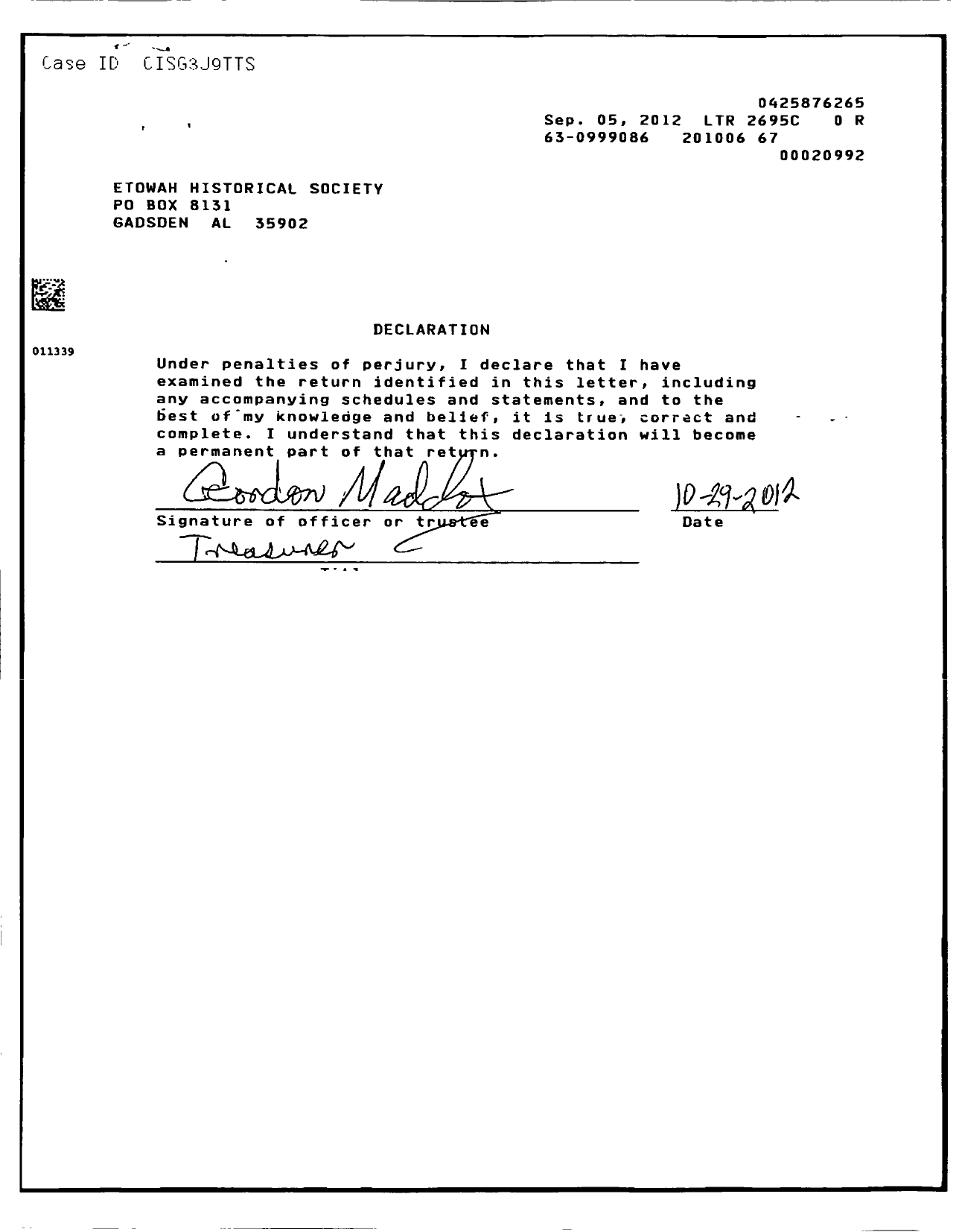 Image of first page of 2011 Form 990ER for Etowah Historical Society