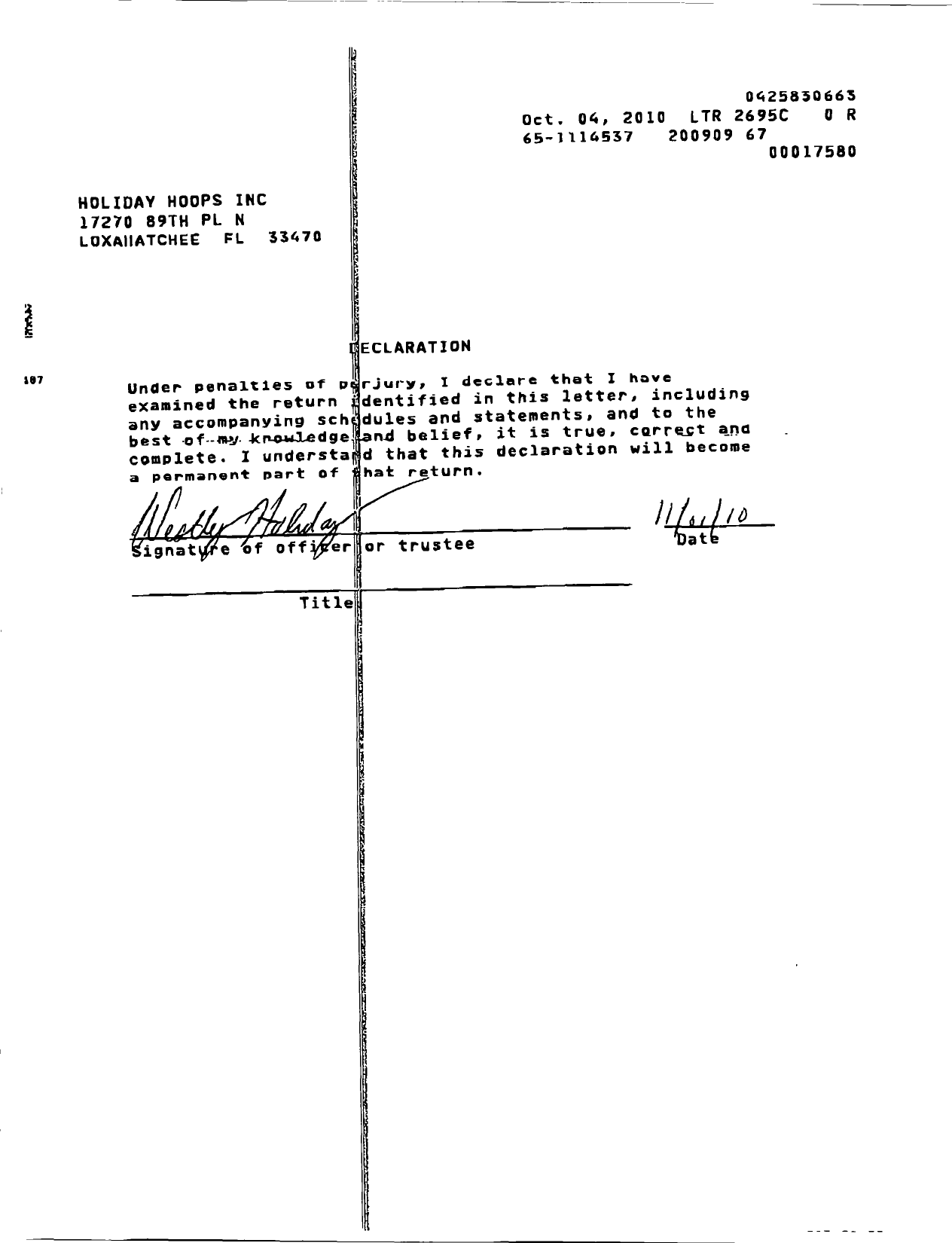 Image of first page of 2008 Form 990ER for Holiday Hoops