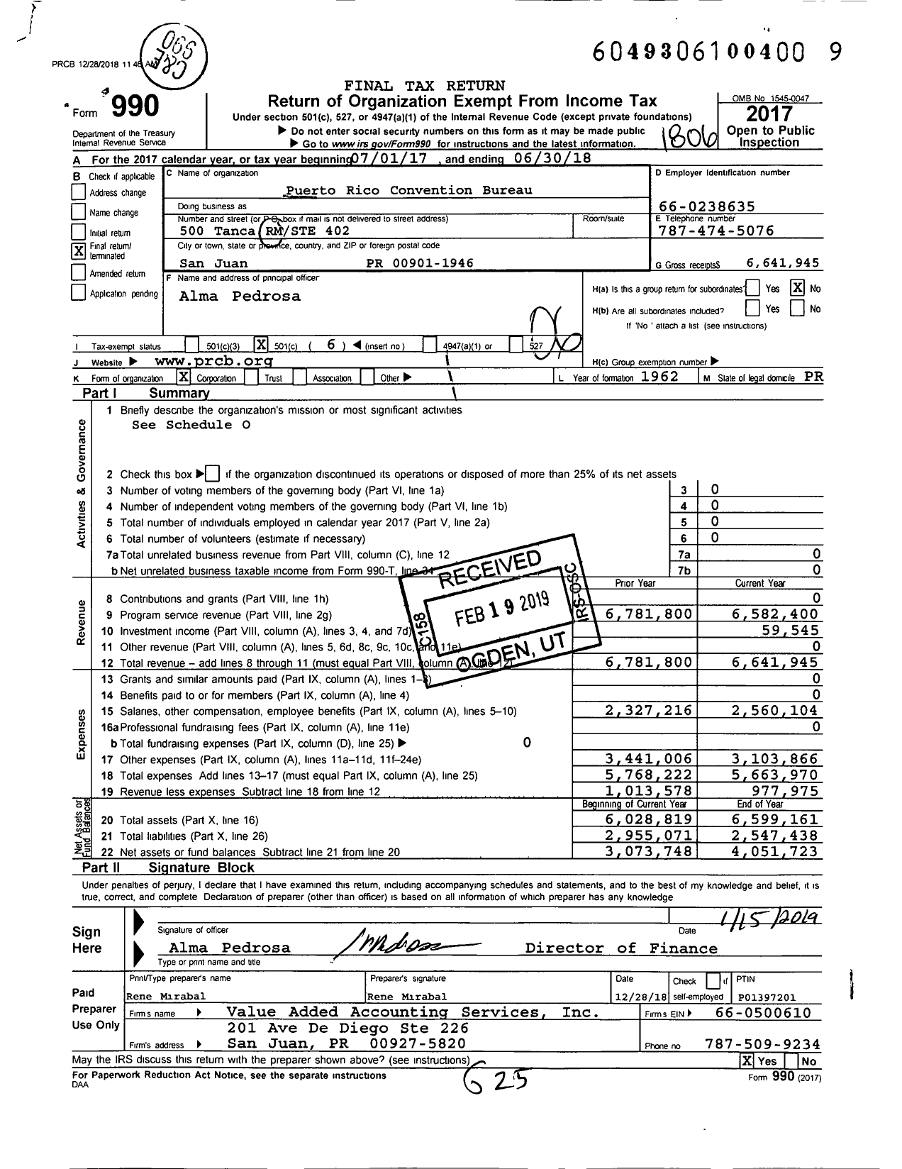 Image of first page of 2017 Form 990O for Meet Puerto Rico
