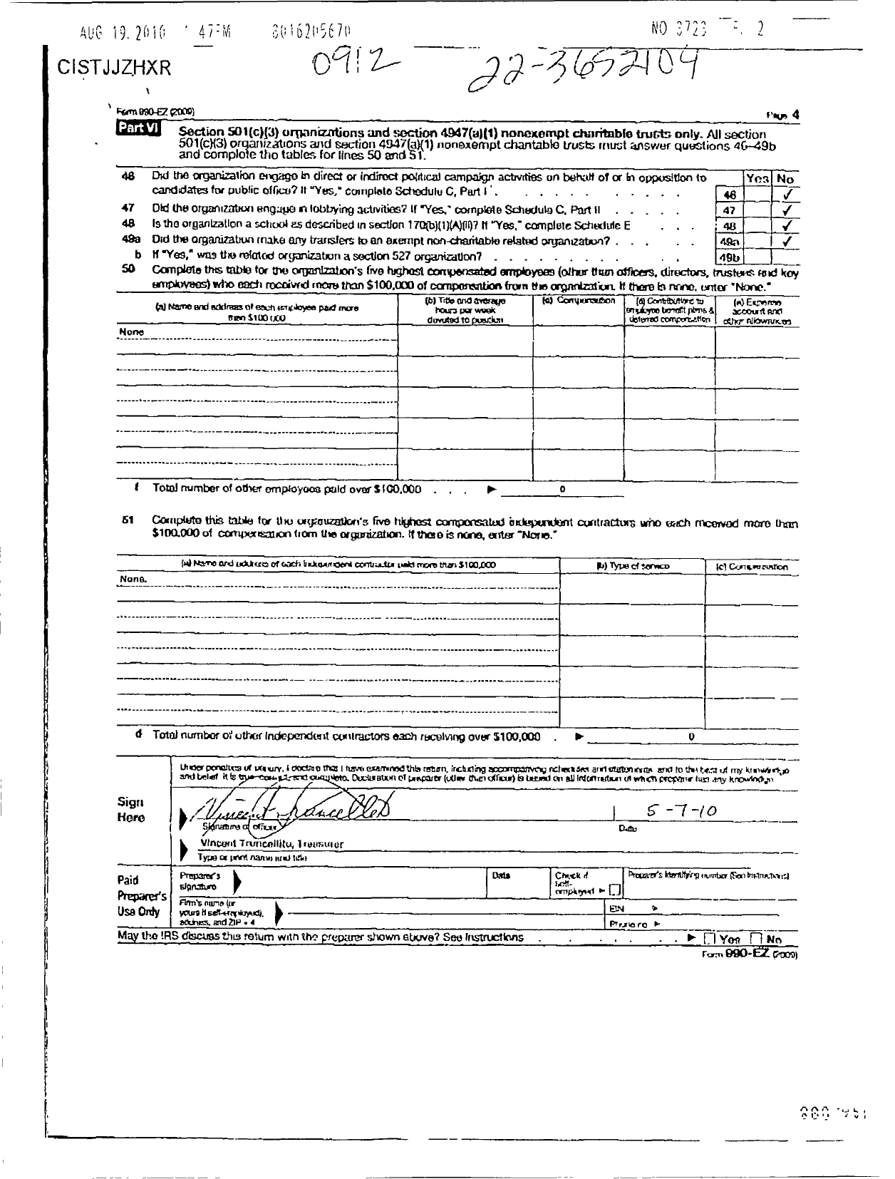 Image of first page of 2009 Form 990ER for Greater True Faith Community Church