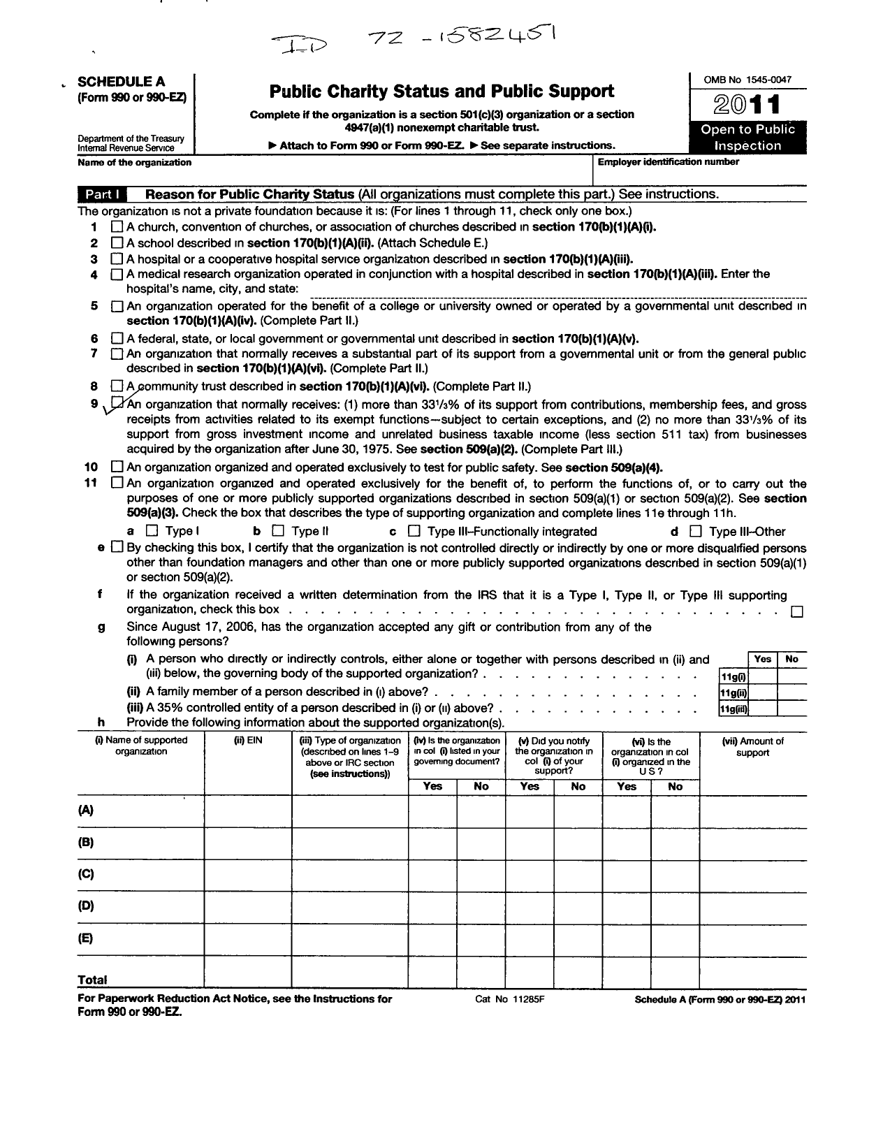 Image of first page of 2011 Form 990ER for California Pilots Association / Palo Alto Airport Association