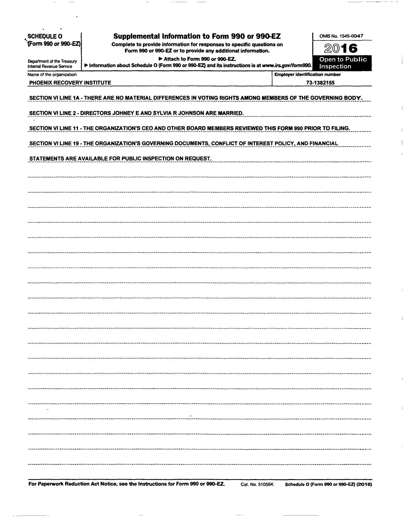 Image of first page of 2016 Form 990R for Phoenix Recovery Institute