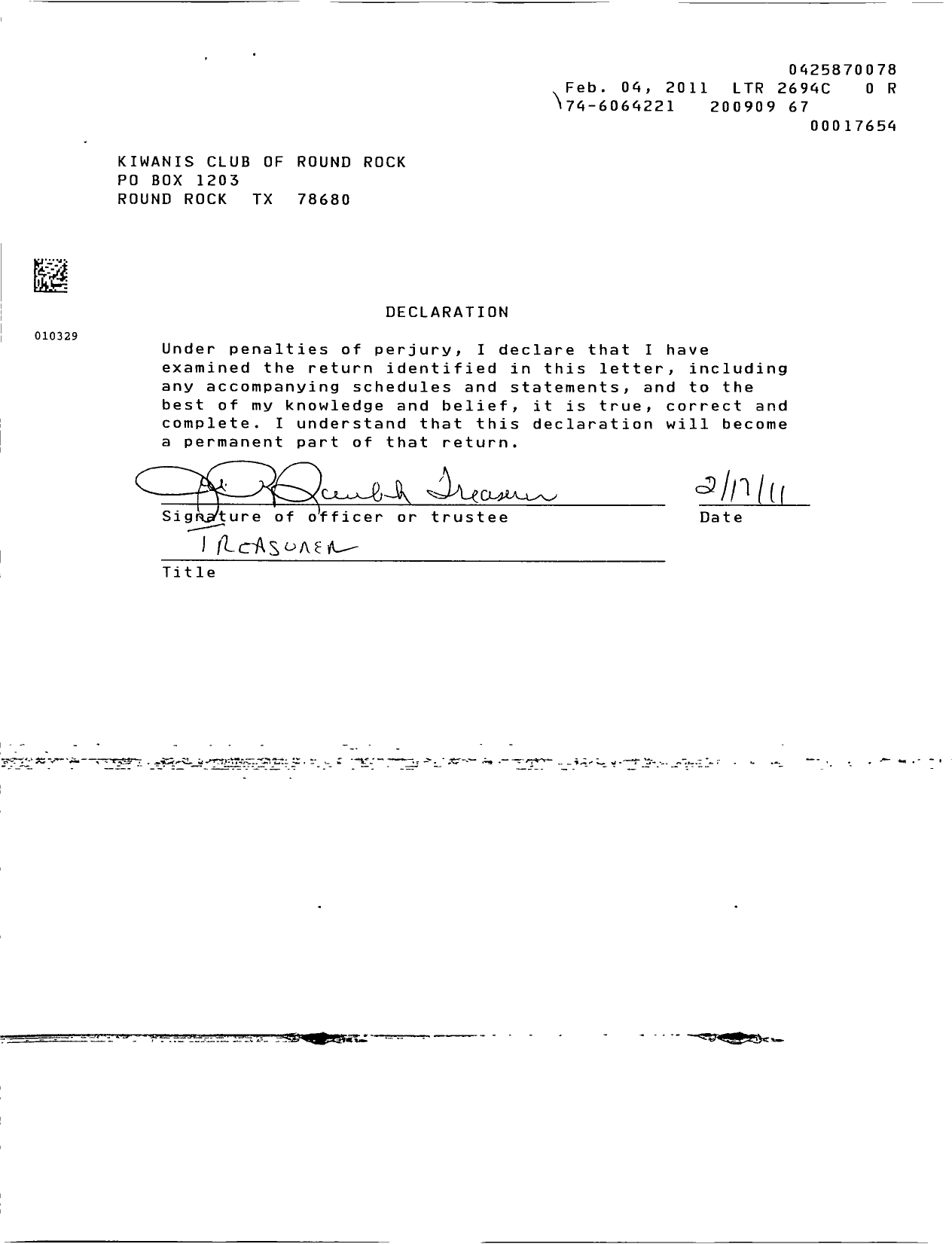 Image of first page of 2008 Form 990OR for Kiwanis International - K03895 Round Rock