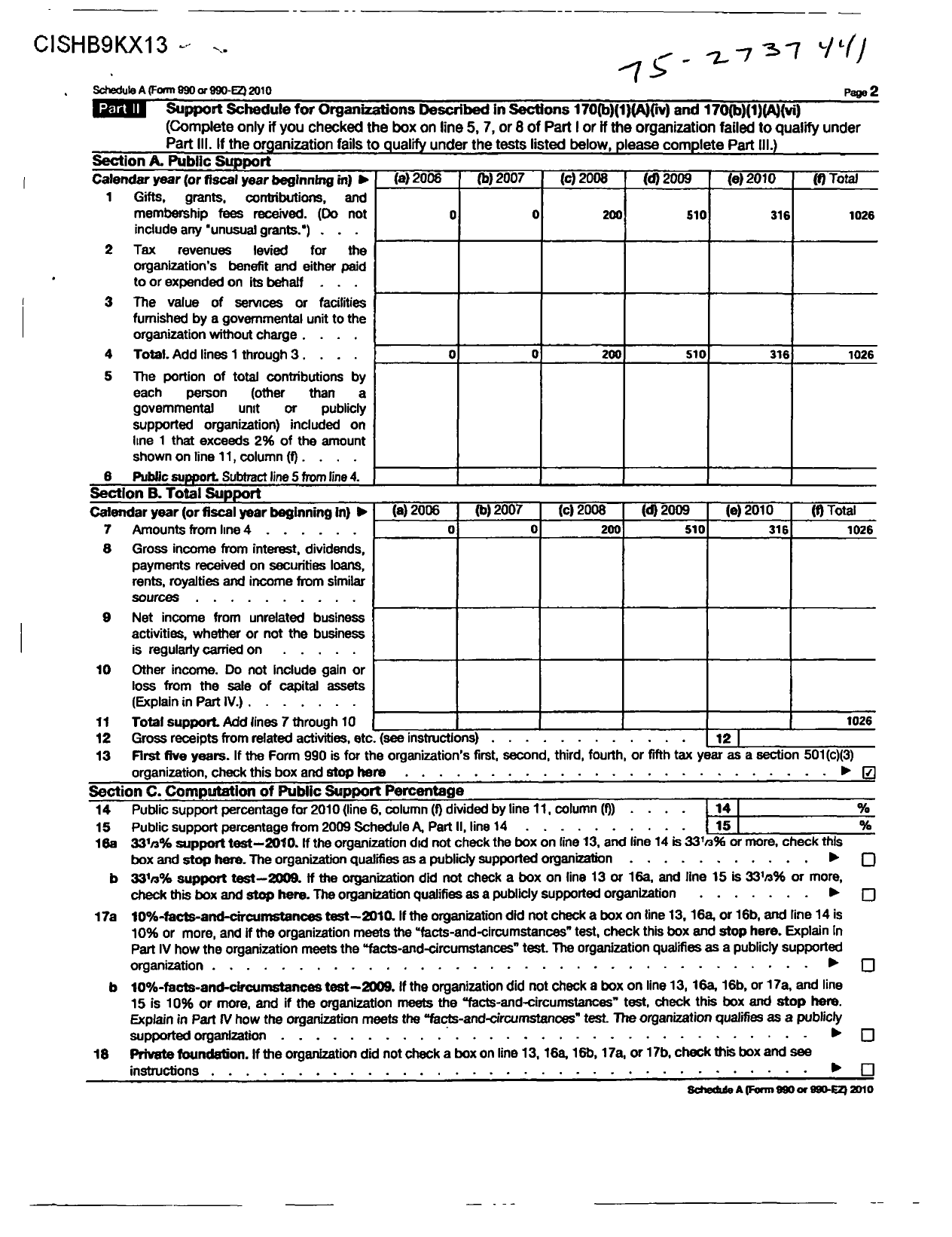 Image of first page of 2010 Form 990ER for Idt Community Development Corp A 501c3 Organization