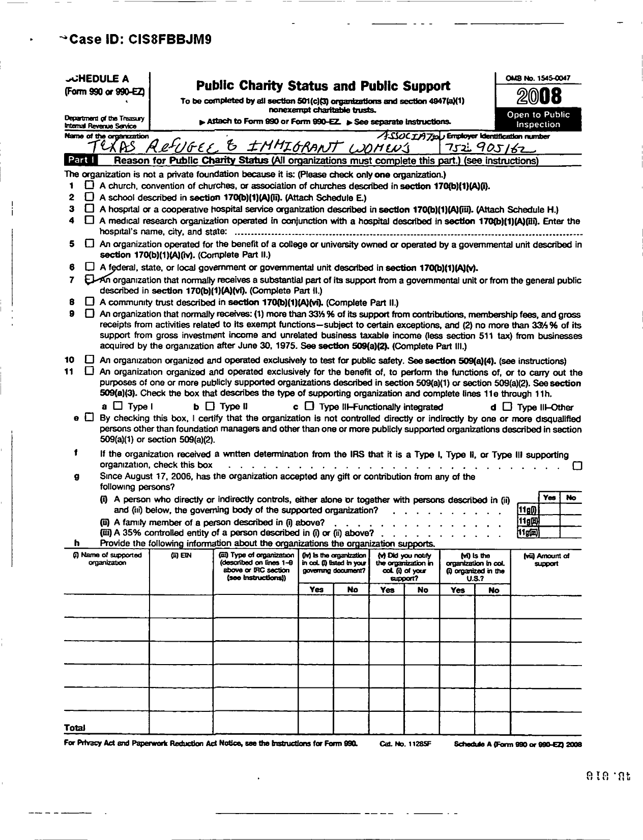 Image of first page of 2008 Form 990ER for Texas Refugee and Immigrant Womens Association