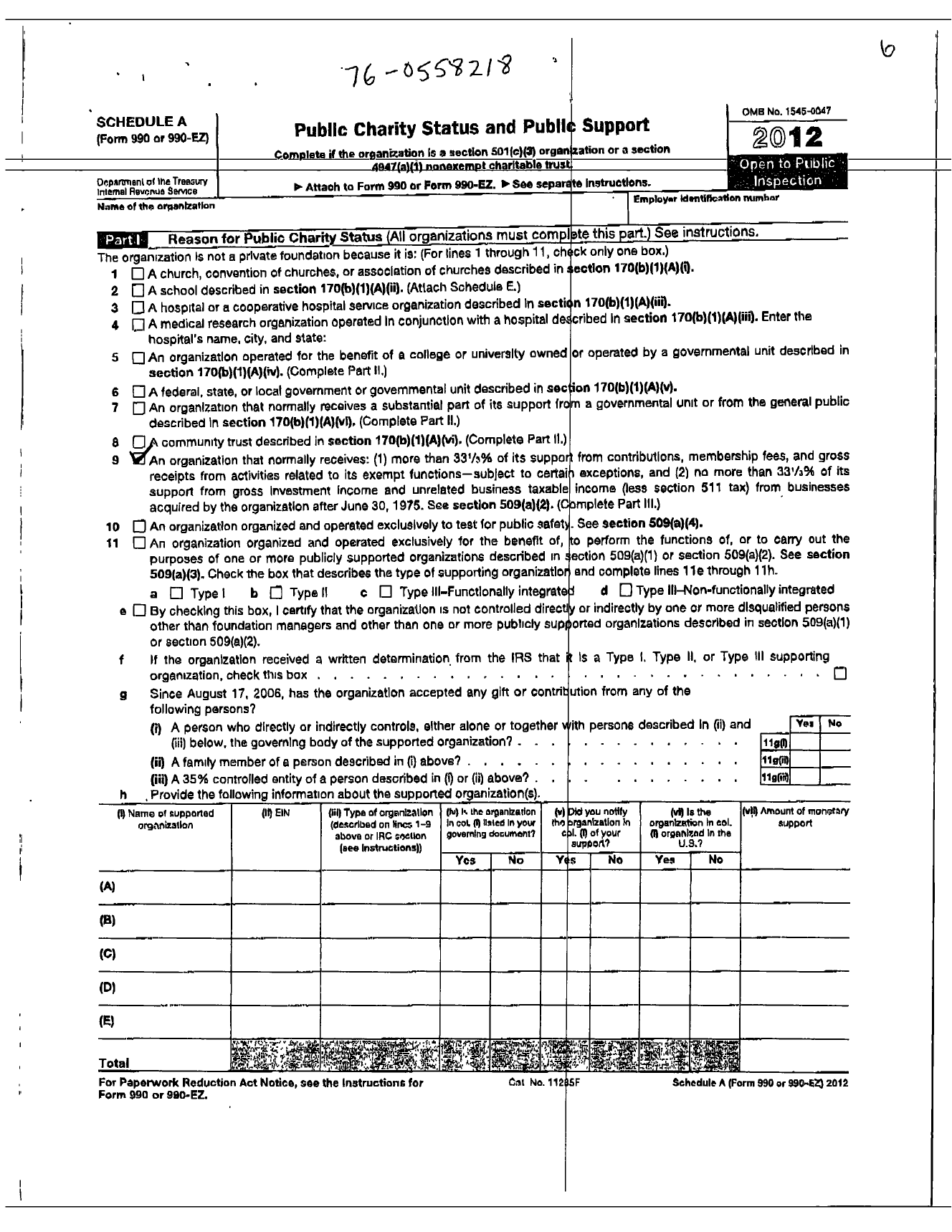 Image of first page of 2012 Form 990ER for Agrawal Association of America