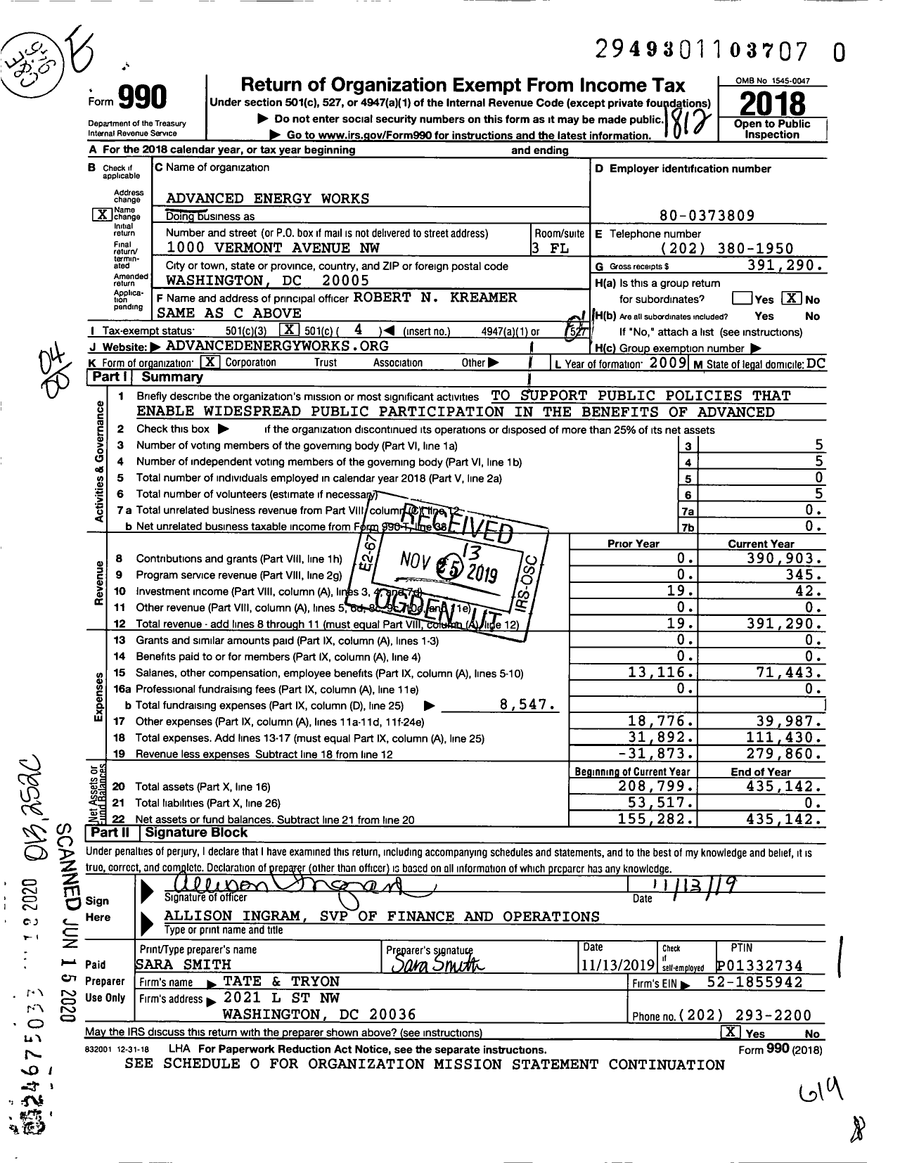 Image of first page of 2018 Form 990O for Counterspark