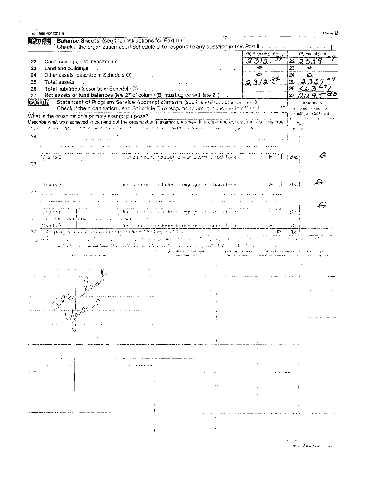 Image of first page of 2010 Form 990EOR for American Legion Auxiliary - 39 Post