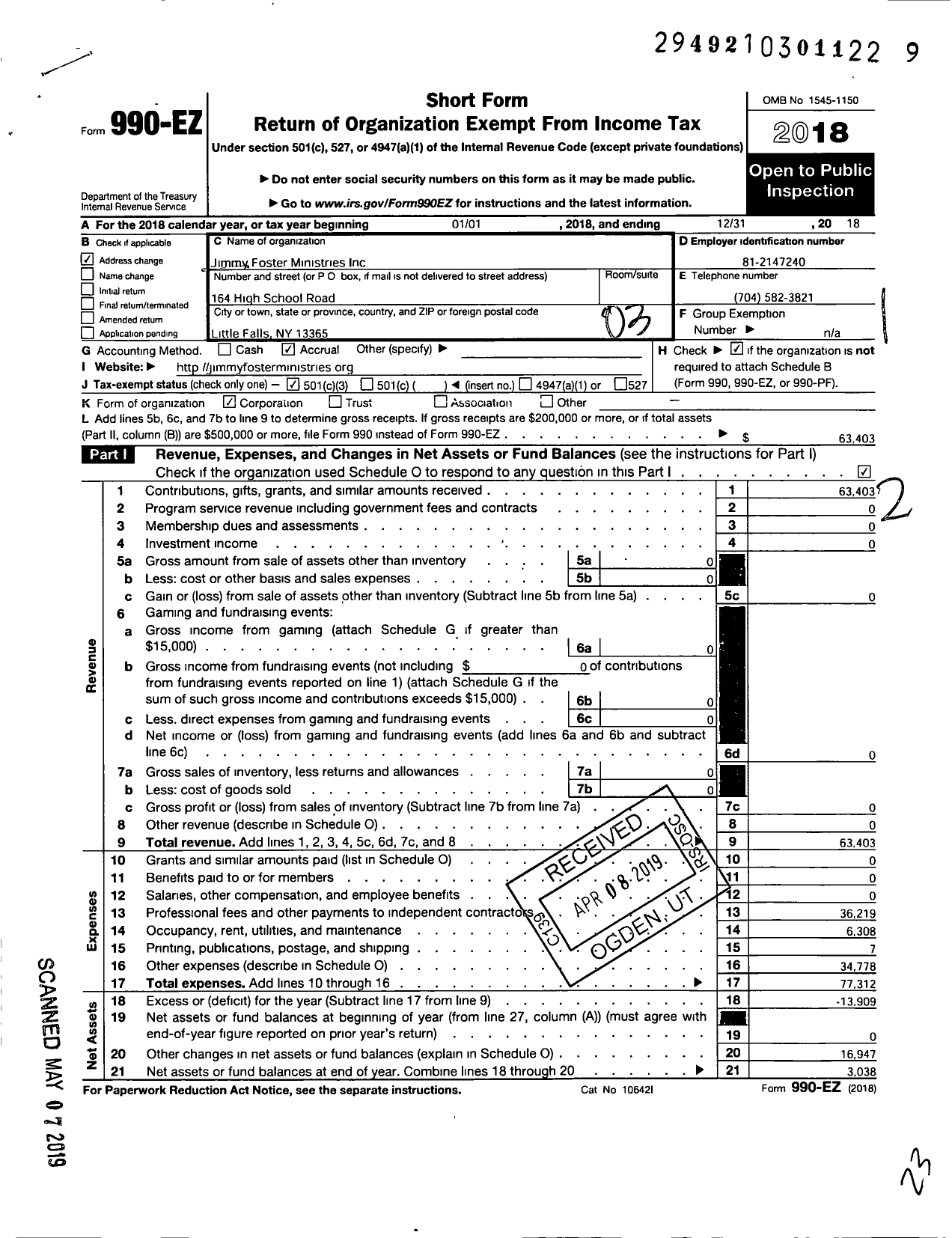 Image of first page of 2018 Form 990EZ for Colere Network