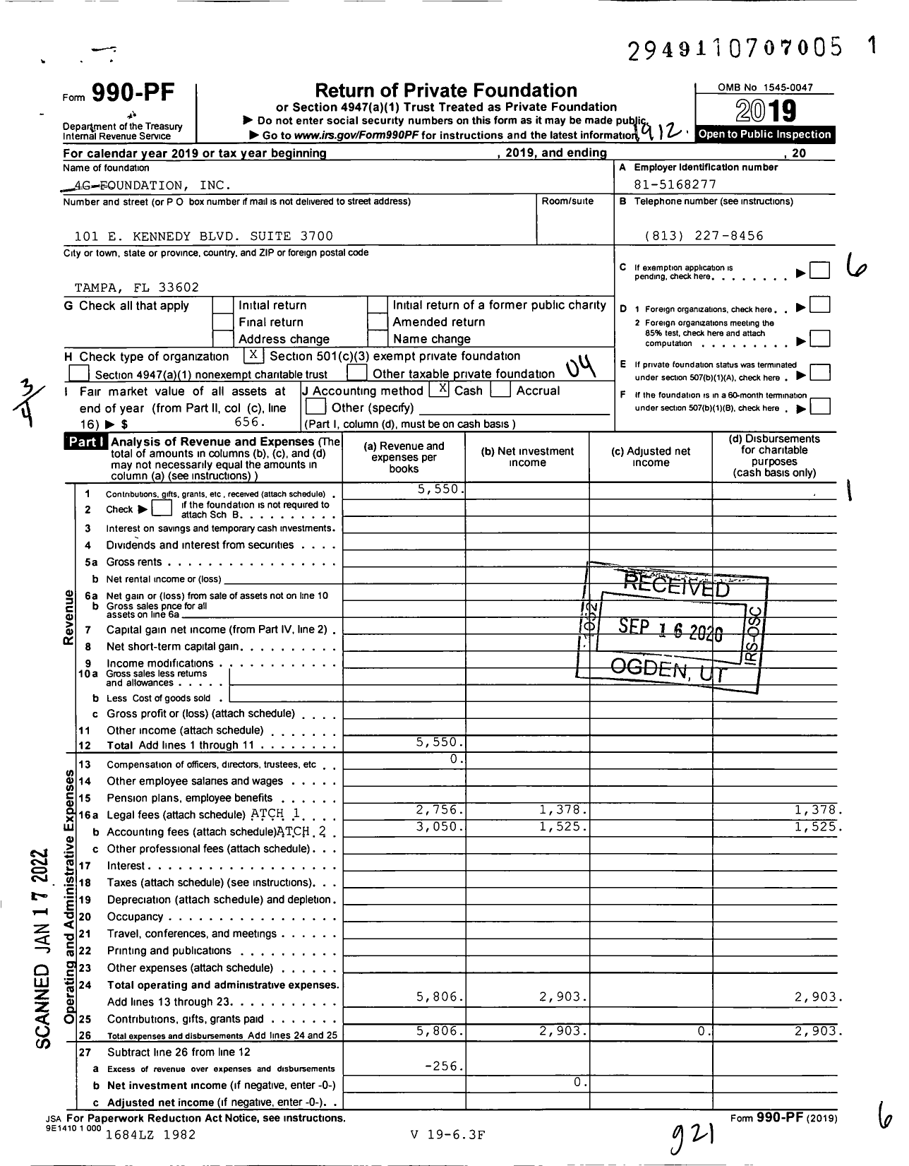 Image of first page of 2019 Form 990PF for Genspiration Foundation